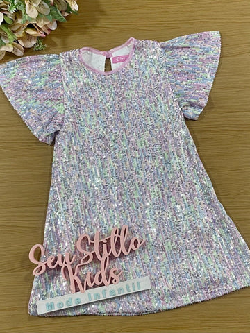 Vestido Infantil Cinti Verão com Paetê