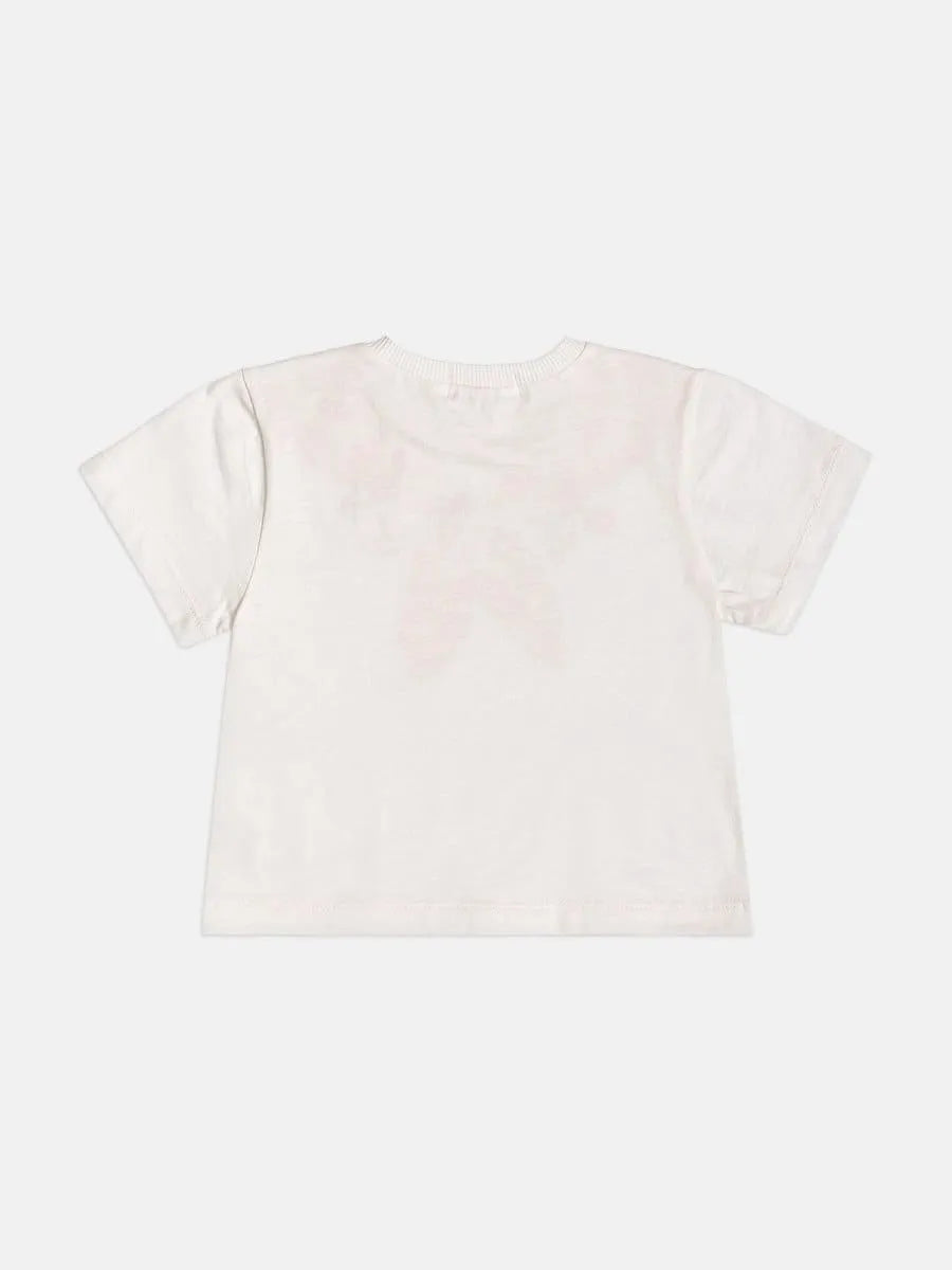 Blusa Infantil Menina Momi Branca Lacinho