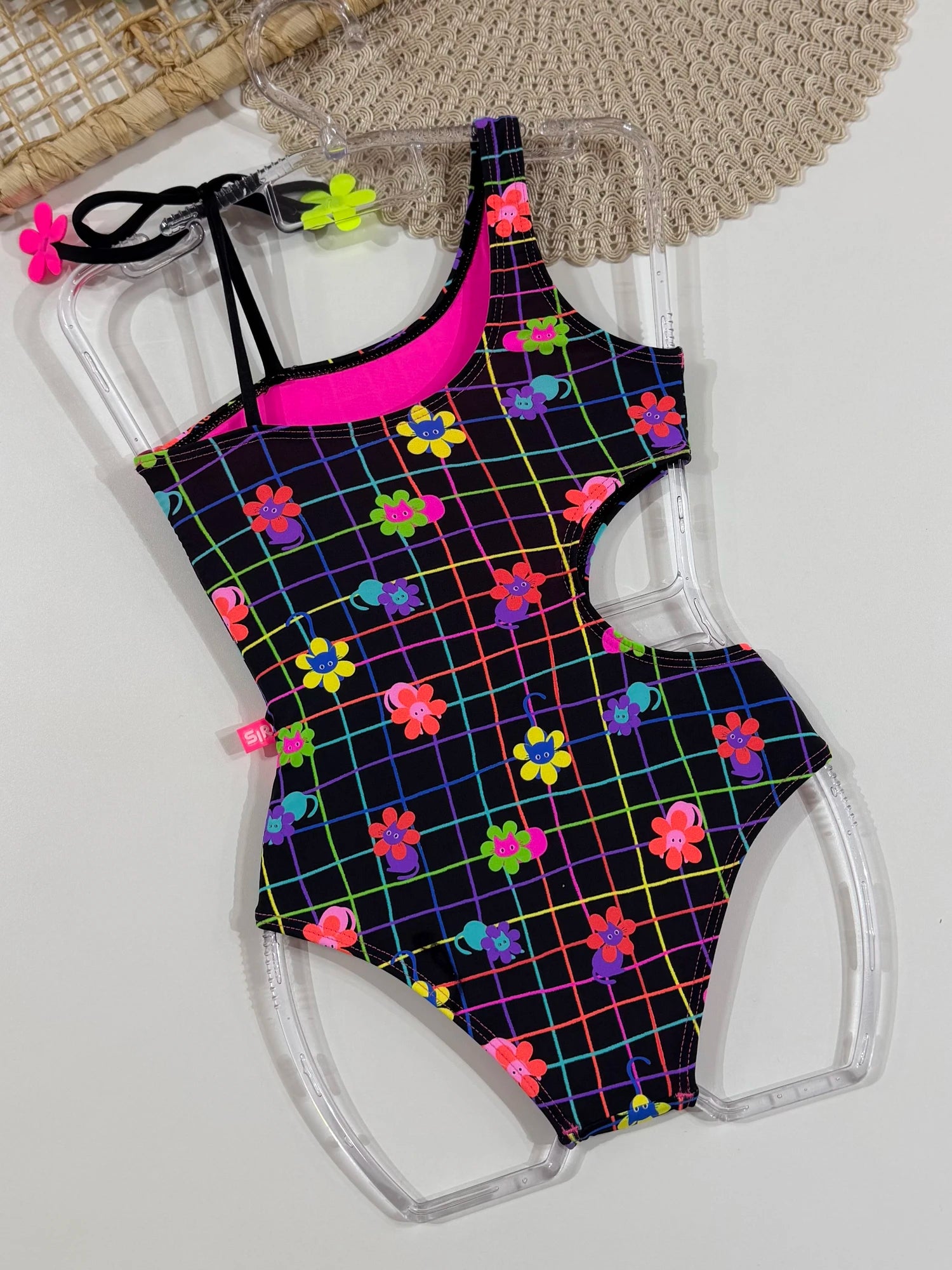 Maiô Infantil Siri Kids Preto Laura Cats 43225