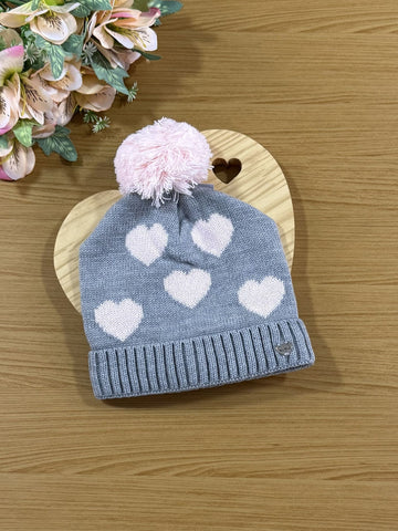 Gorro Infantil Kukie Inverno Tricot Corações