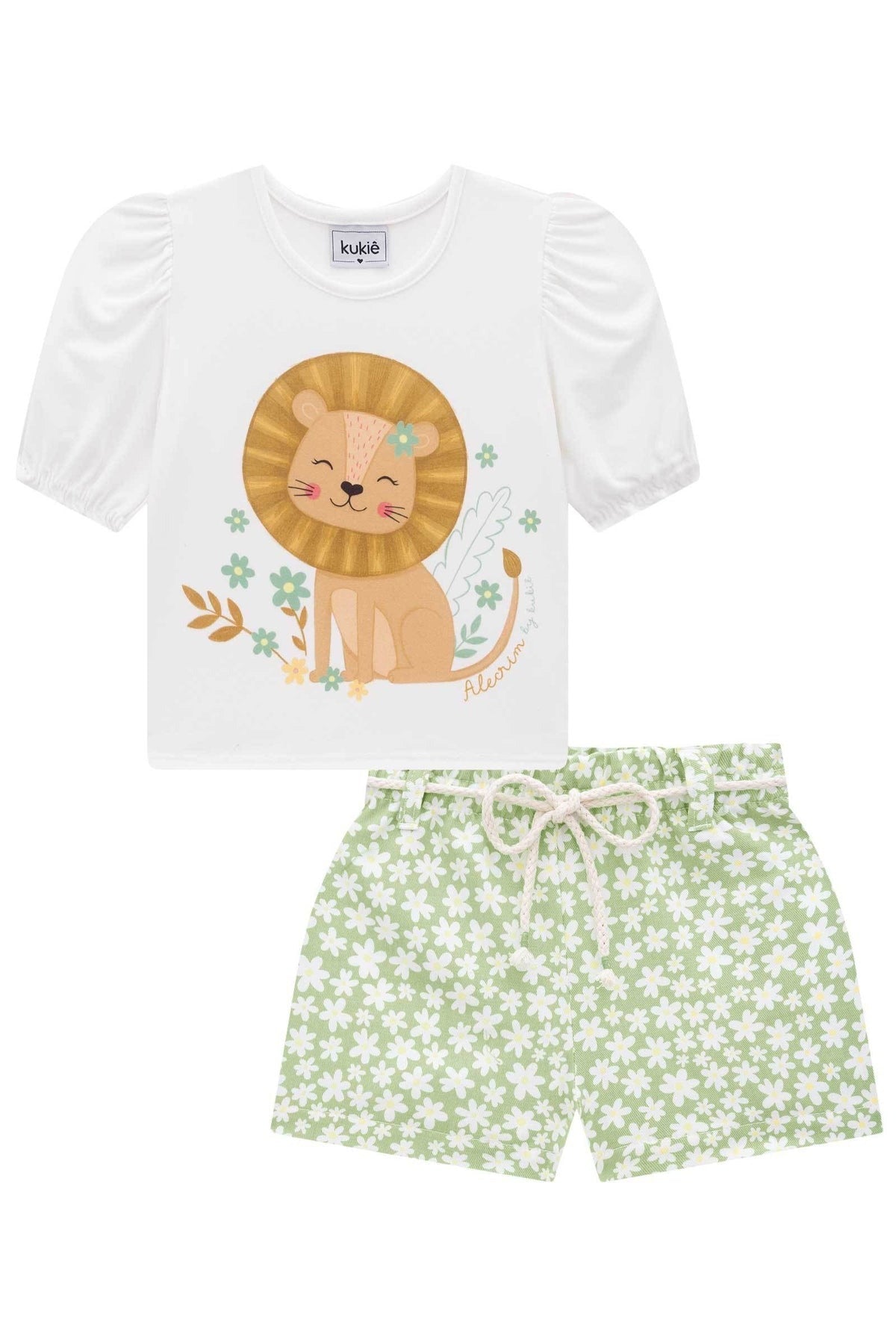 Conjunto Infantil Kukie Alecrim Shorts e Blusa Manga Curta