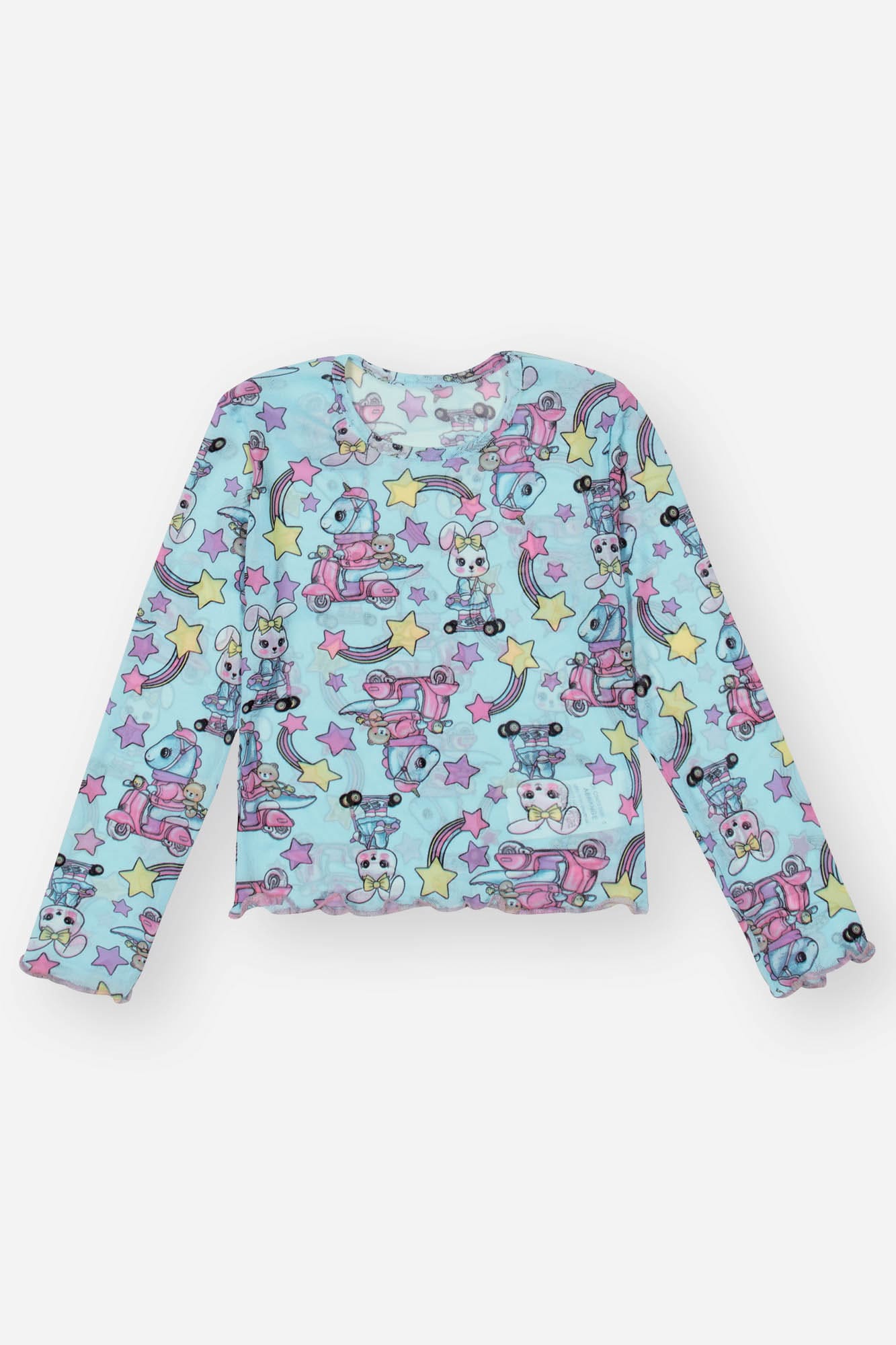 Conjunto Infantil Cinti Inverno Shorts Colete Rosa e Blusa Coelhinha