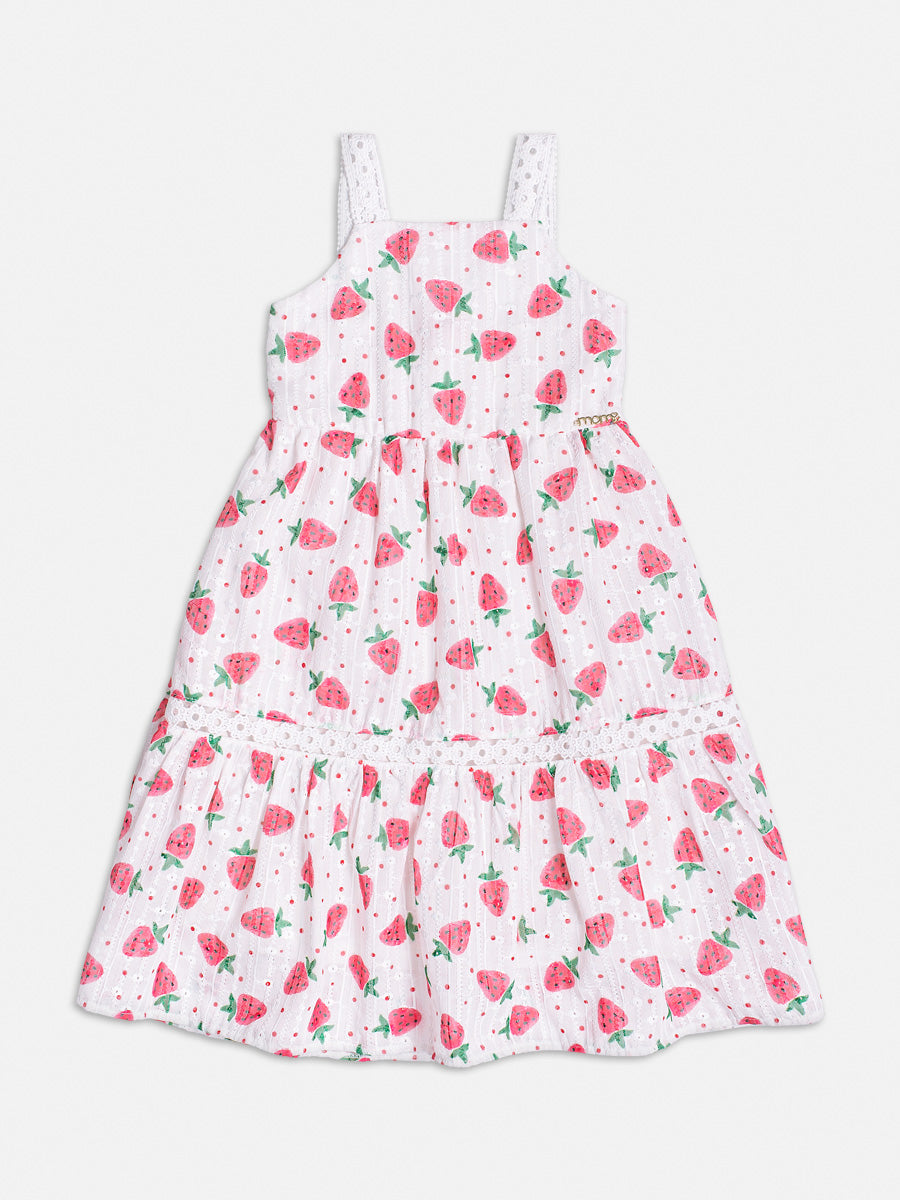 Vestido Infantil Momi Verão Moranguinhos