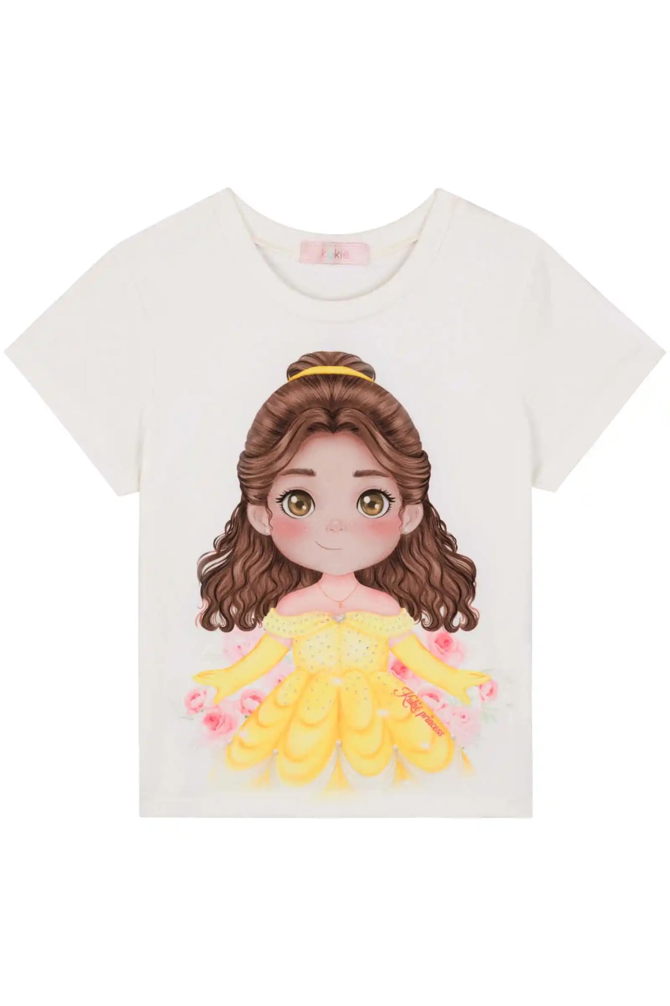 Blusa Infantil Kukiê Verão Branca Princesa Bela