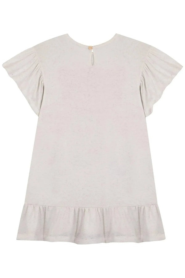 Vestido Infantil Kukiê Verão Off White Oncinha