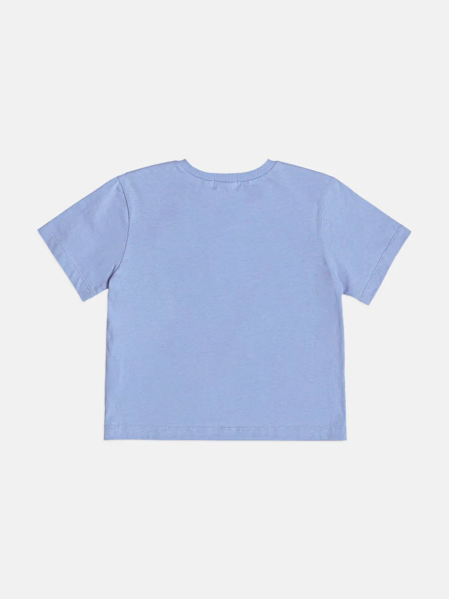 Blusa Infantil Menina Momi Azul Frutinhas