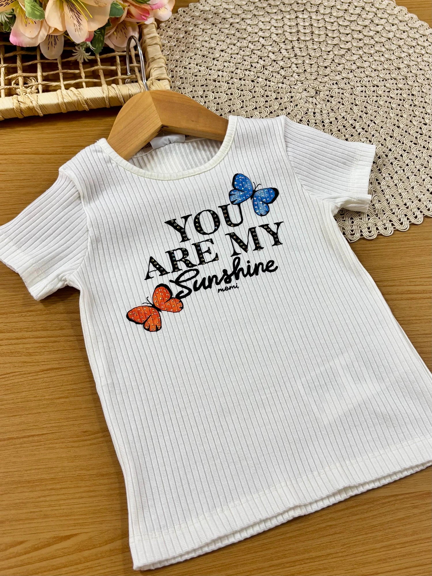 Conjunto Infantil Menina Momi com Saia e Blusa You Are My Sunshine