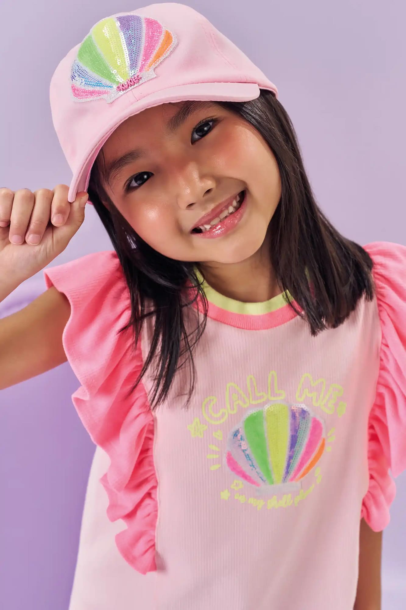 Boné Infantil Kukie Verão Rosa Concha