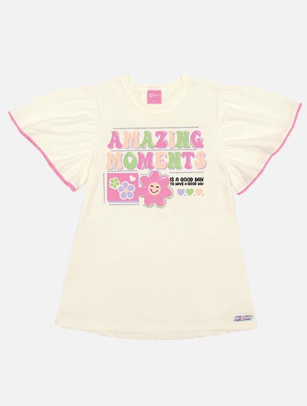 Conjunto Infantil Cinti Verão Shorts Ciclista e Blusa Amazing Neon