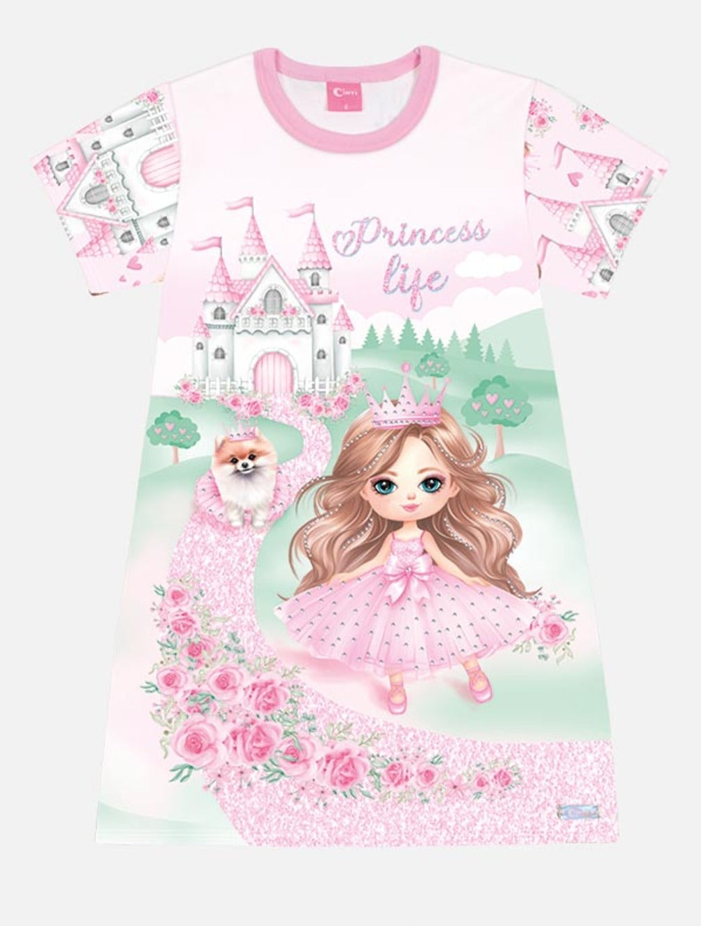 Vestido Infantil Cinti Verão Rosa Princesa
