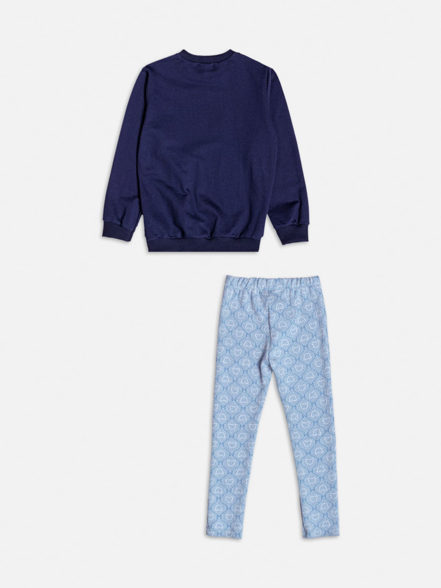 Conjunto Infantil Momi Inverno com Calça e Casaco Azul Marinho Ursinho