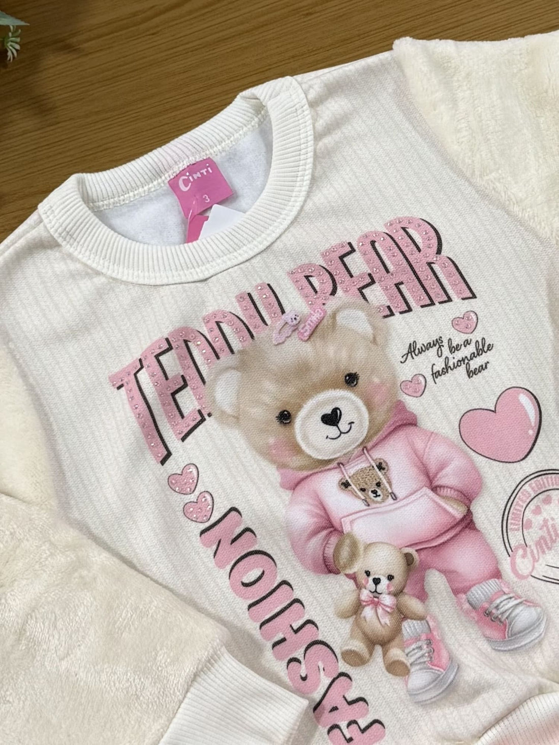 Casaco Infantil Cinti Inverno Off White Ursinha