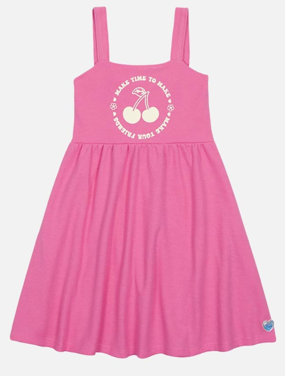 Vestido Infantil Cinti Verão Rosa Cereja