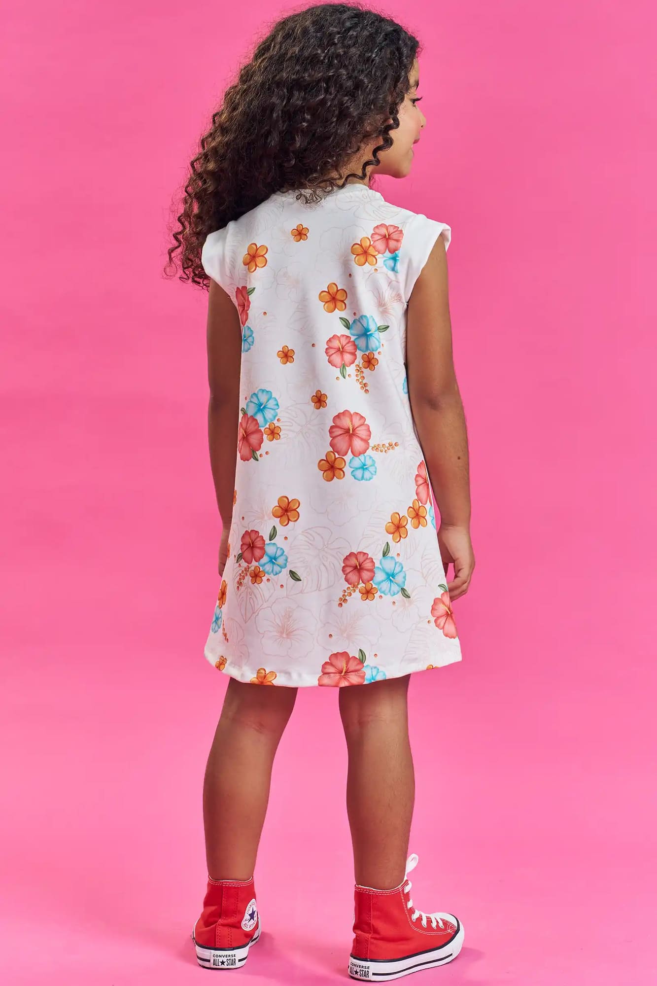 Vestido Infantil Kukiê Verão Branco Princesa Moana