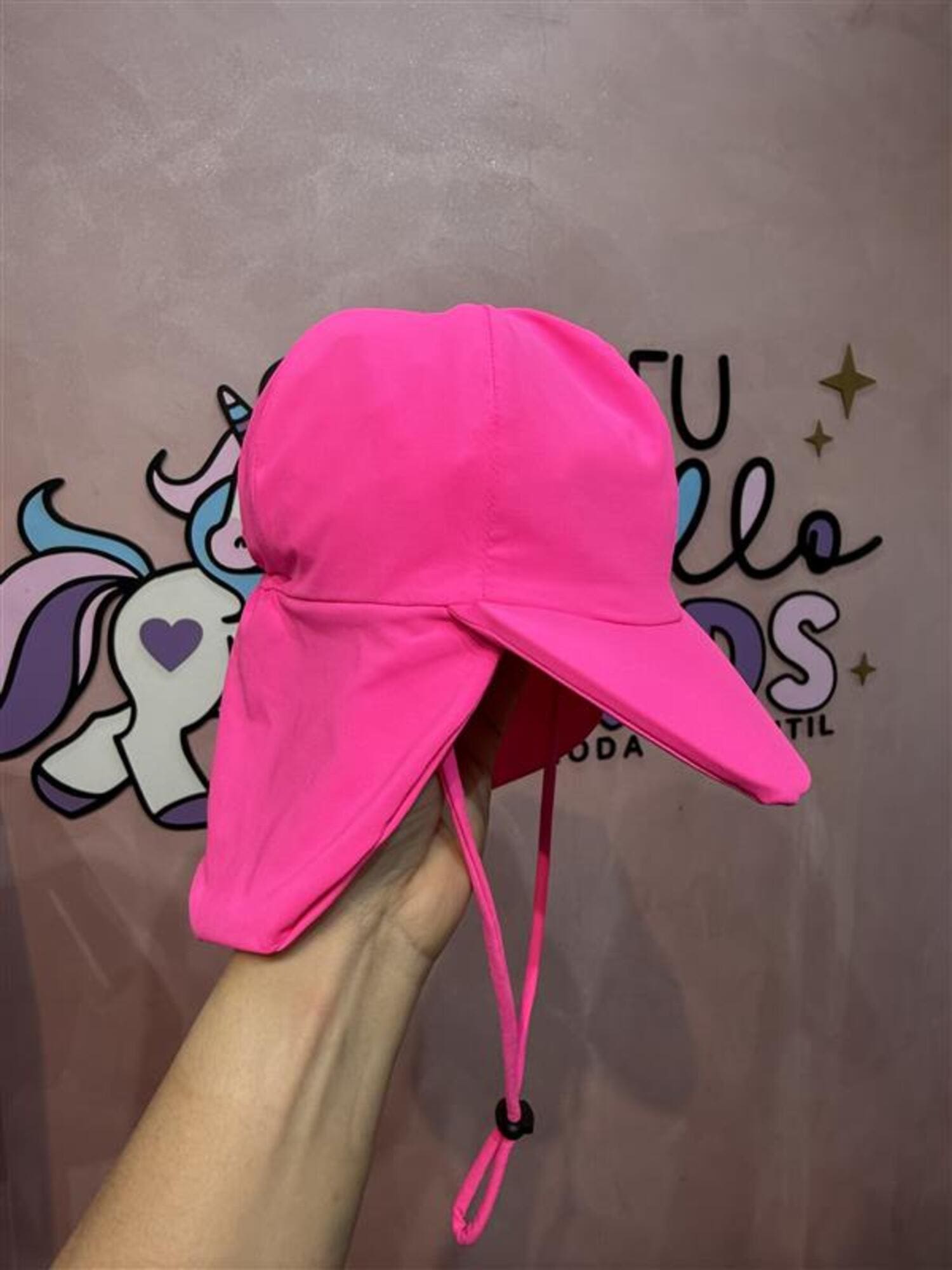 Chapéu Proteção UV infantil Siri Kids Euforia Rosa Neon