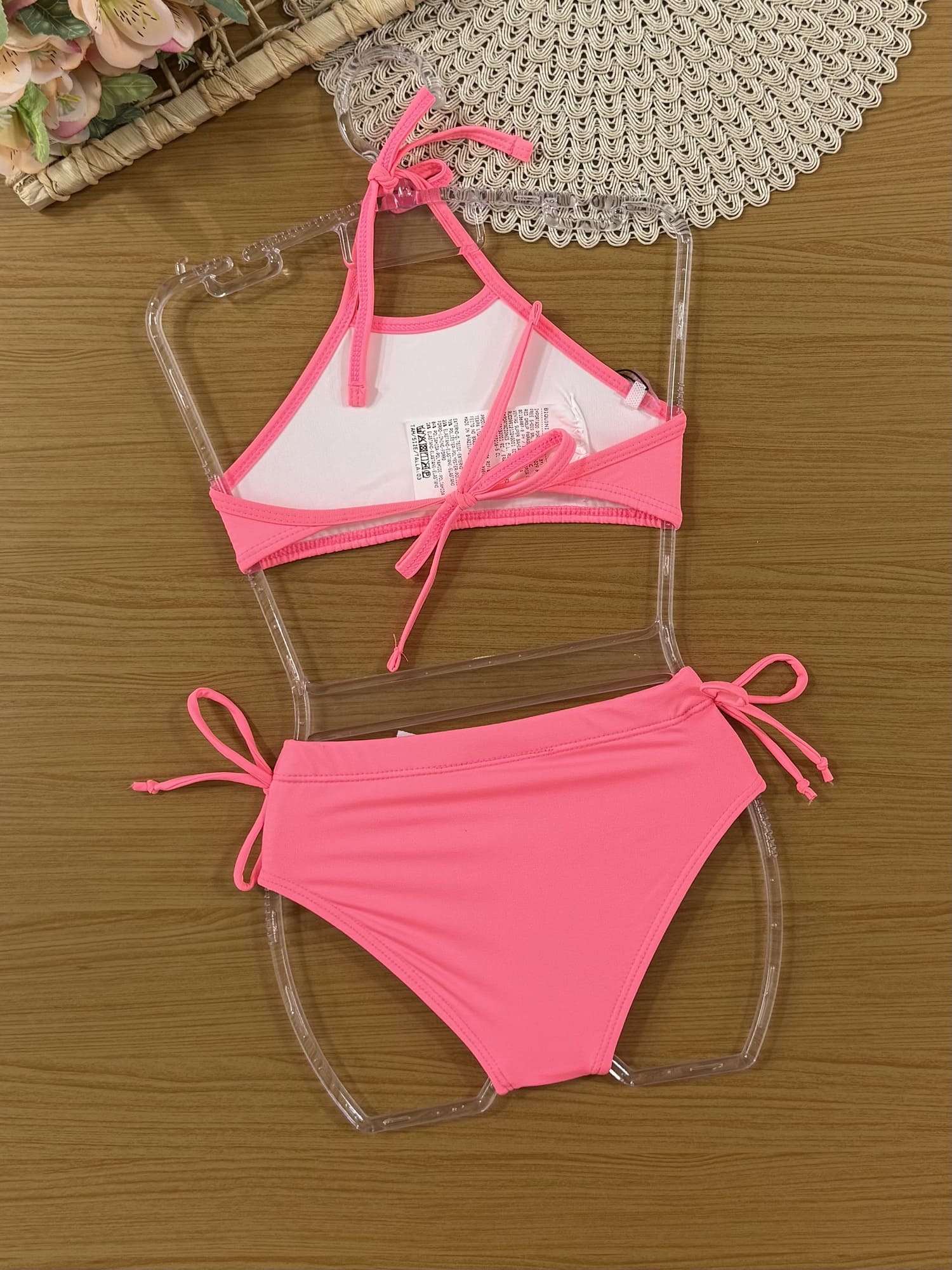 Biquíni Infantil Kukiê Verão Rosa Neon