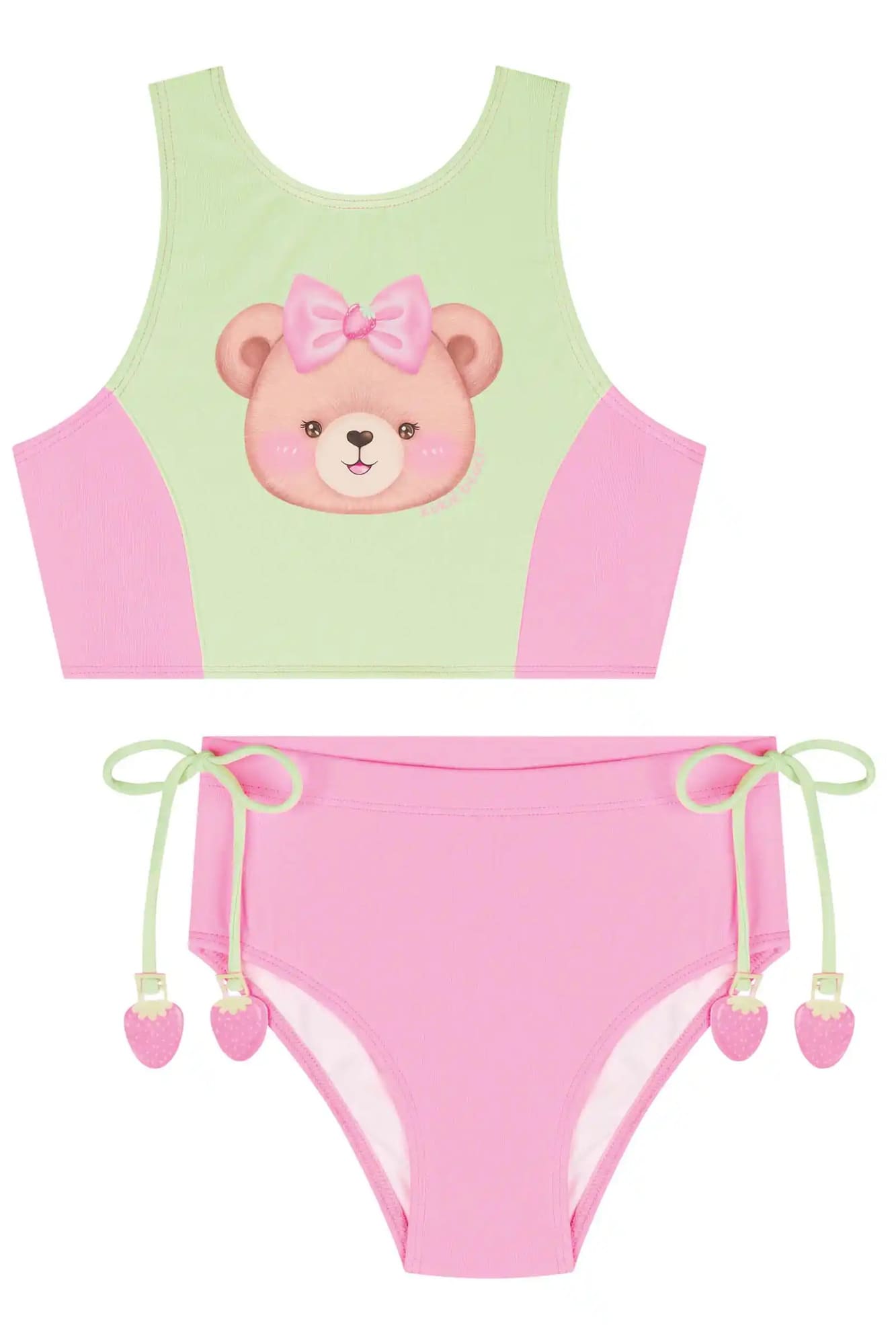 Biquíni Infantil Kukiê Verão Rosa Ursinha