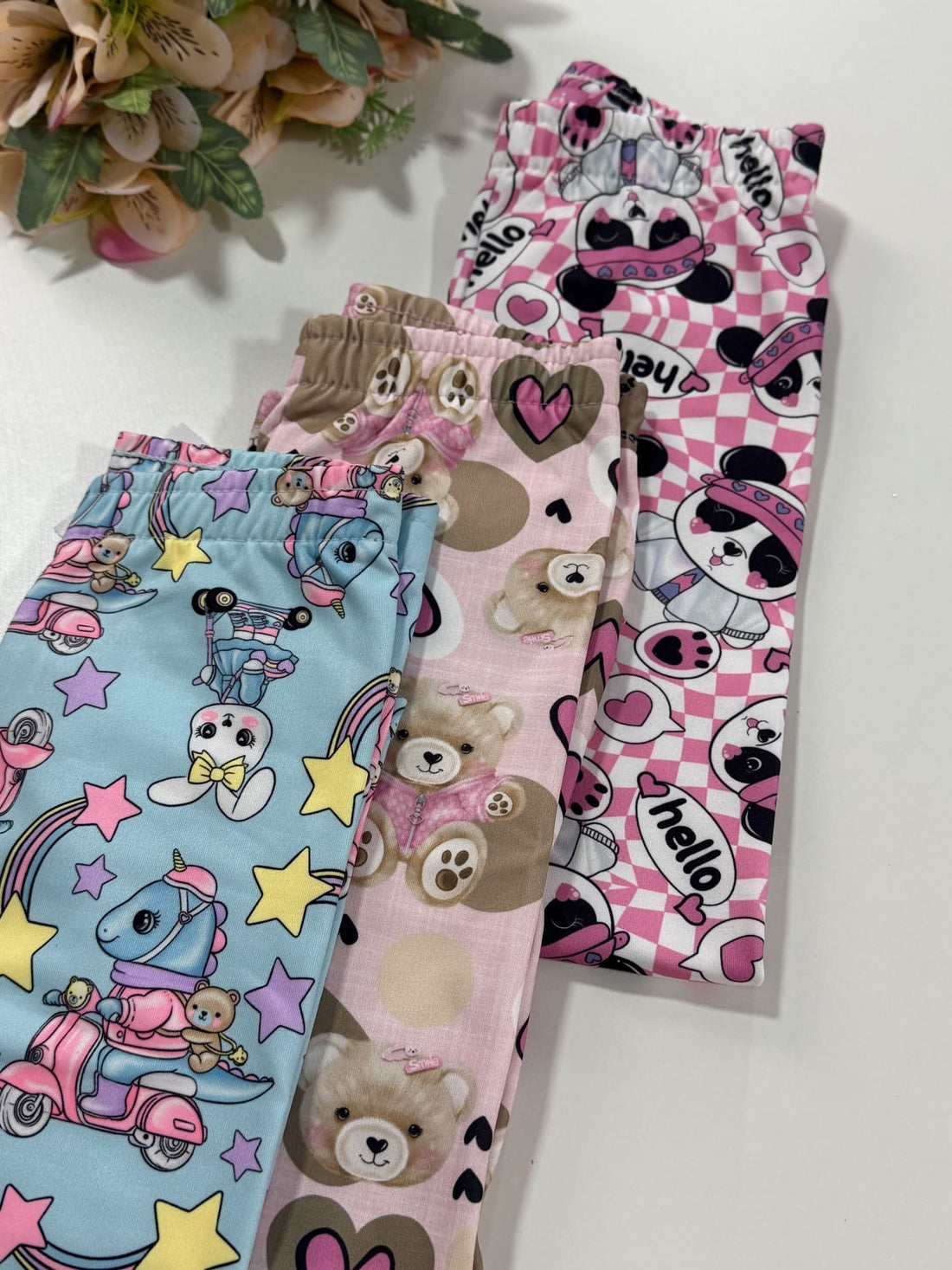 Calça Legging Infantil Cinti Inverno Térmica Rosa Panda