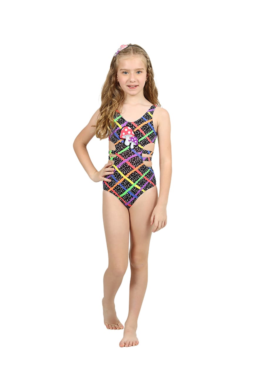 Maiô Infantil Siri Kids Gabriela Preto Cogumelo 39179