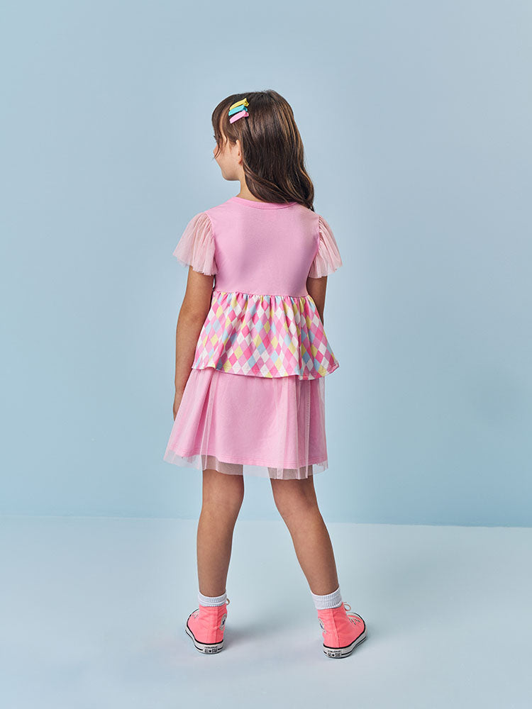 Vestido Infantil Cinti Verão Colorido Fantasia Circo