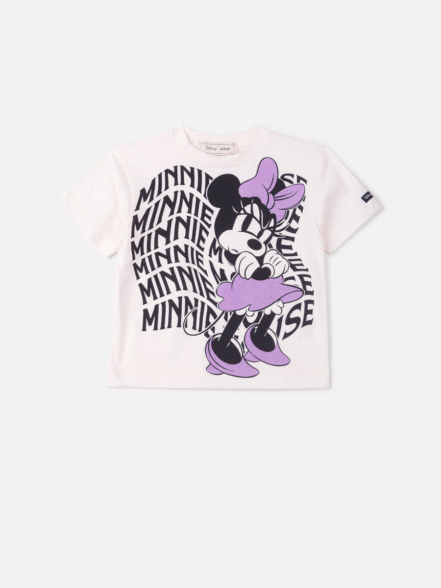 Blusa Infantil Animê Manga Curta Minnie Disney