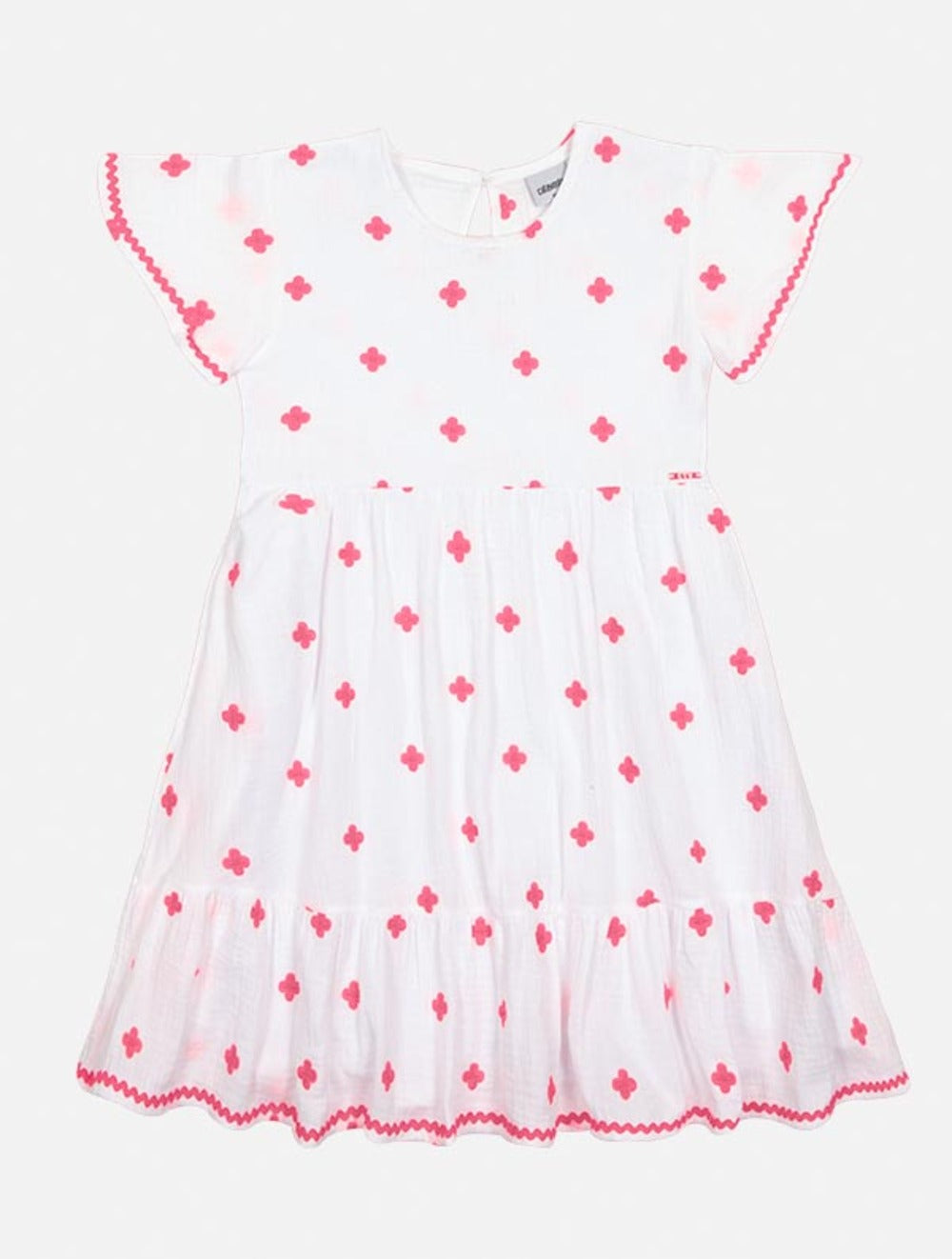 Vestido Infantil Catavento Verão Florzinhas Neon