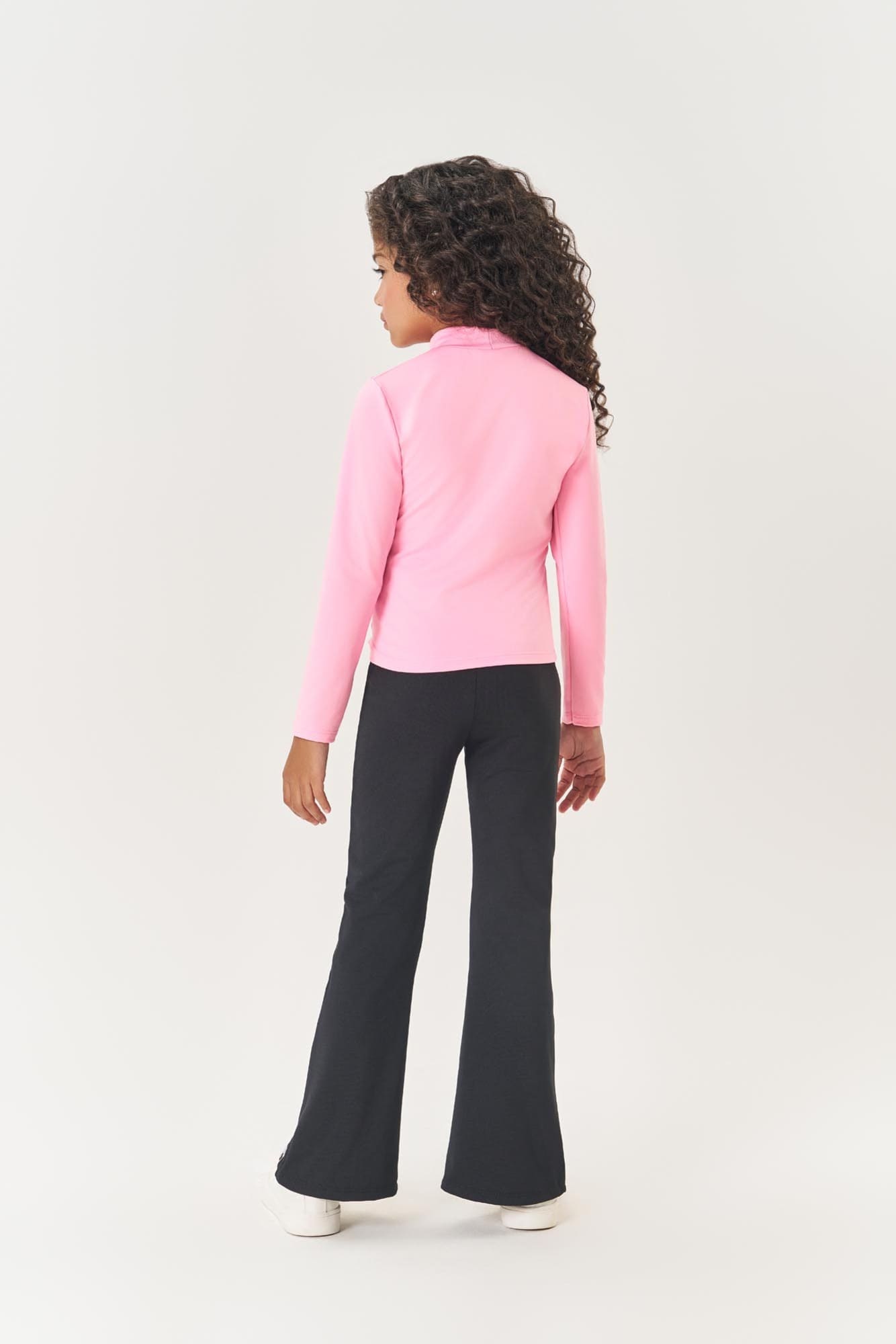 Blusa Infantil Cinti Inverno Manga Longa Térmica Rosa Coelho