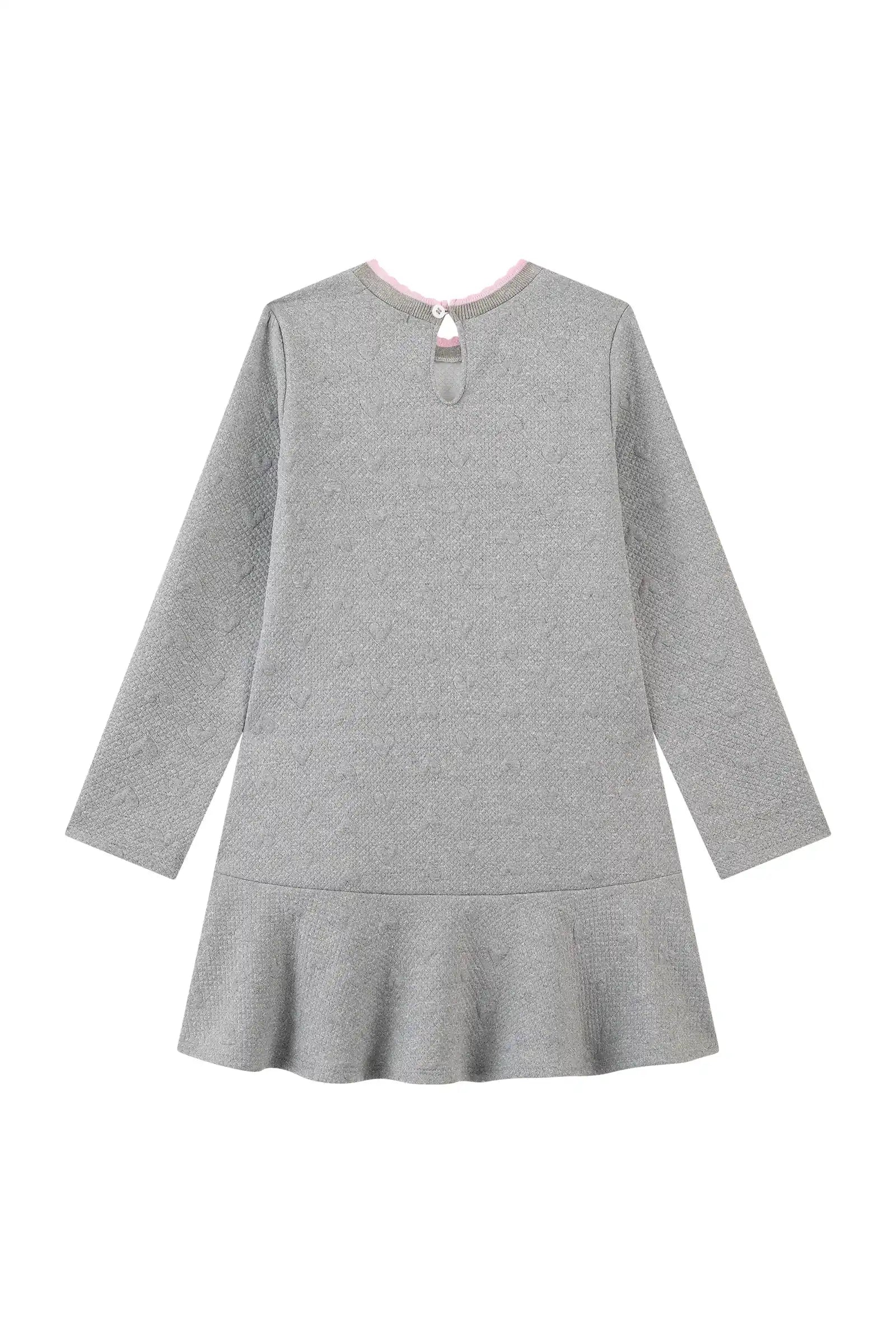 Vestido Infantil Kukiê Inverno Cinza com Lacinho