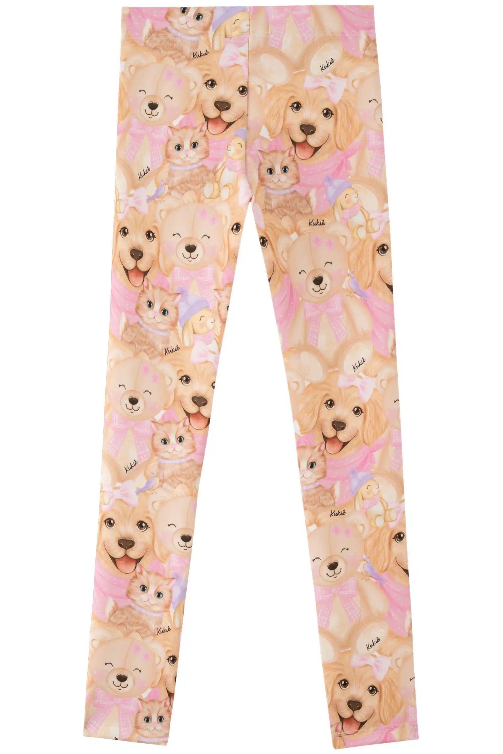 Calça Legging Infantil Kukiê Inverno Rosa Ursinha e Amigos