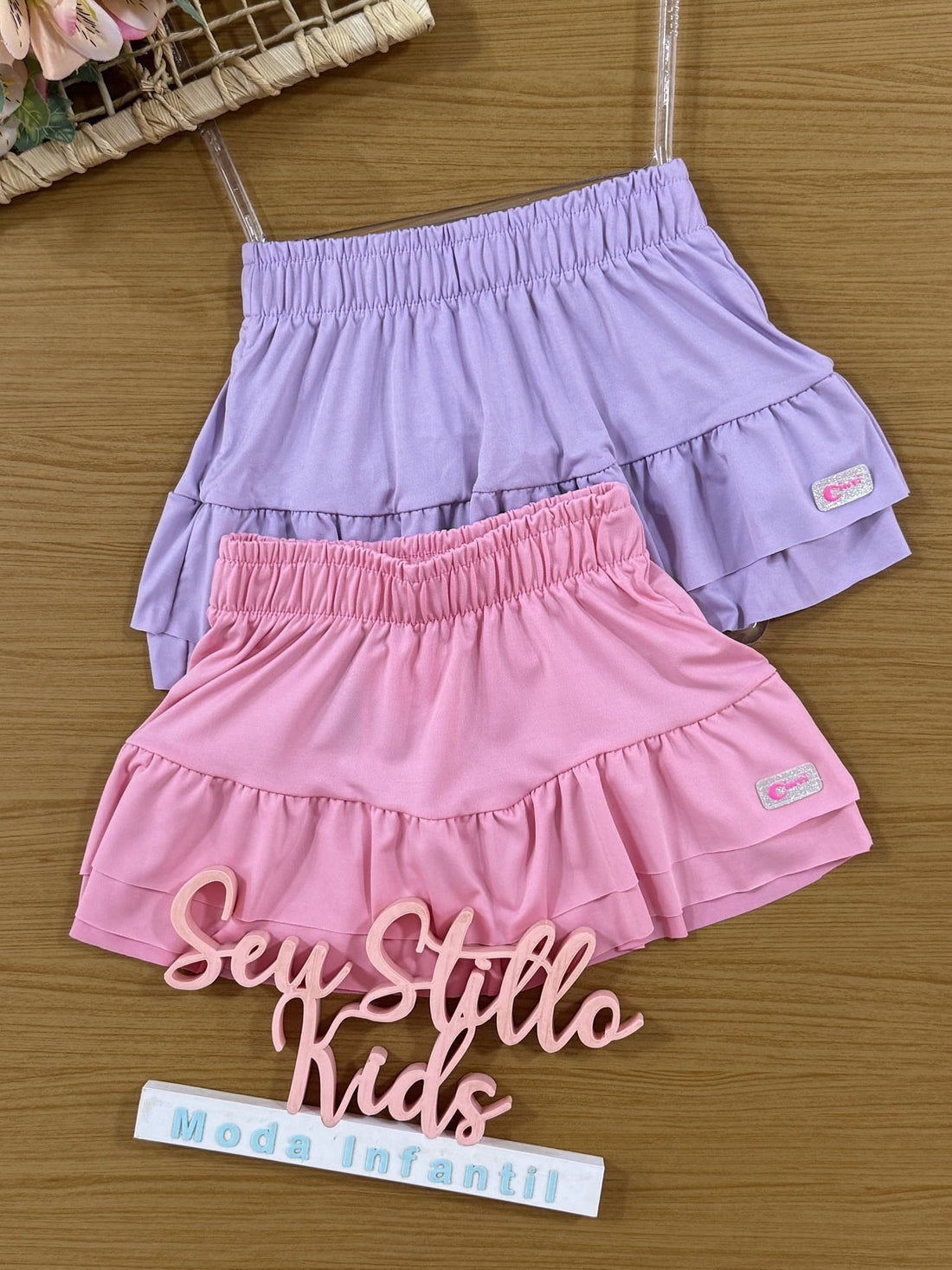 Saia infantil Cinti Verão Saída de Praia Lilás