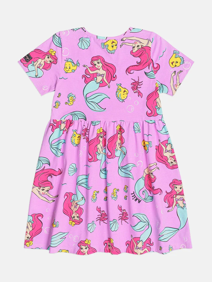 Vestido Infantil Bimbi Roxo Ariel Disney