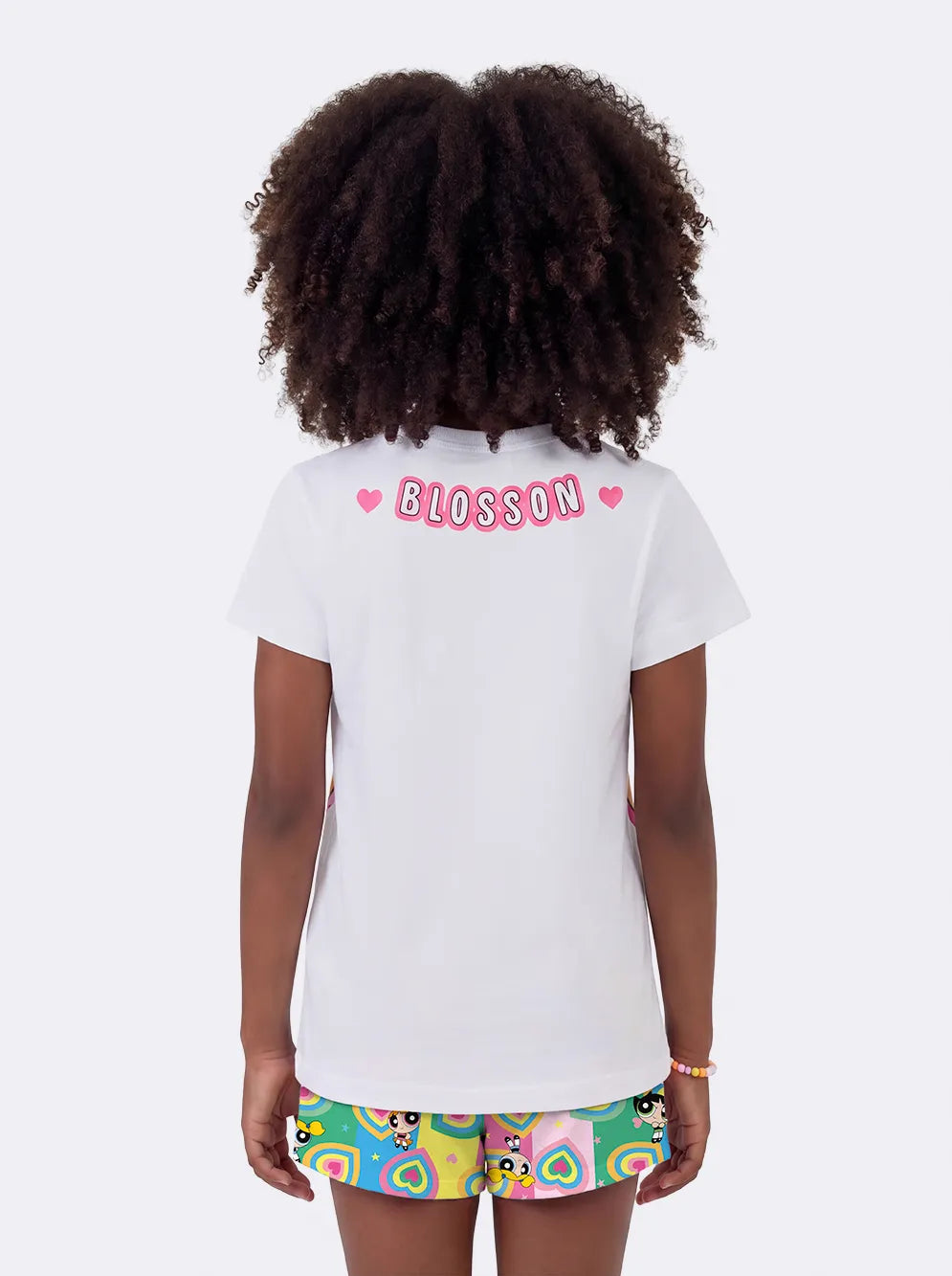 Pijama Infantil Menina Veggi com Shorts Colorido e Blusa Florzinha As Meninas Superpoderosas