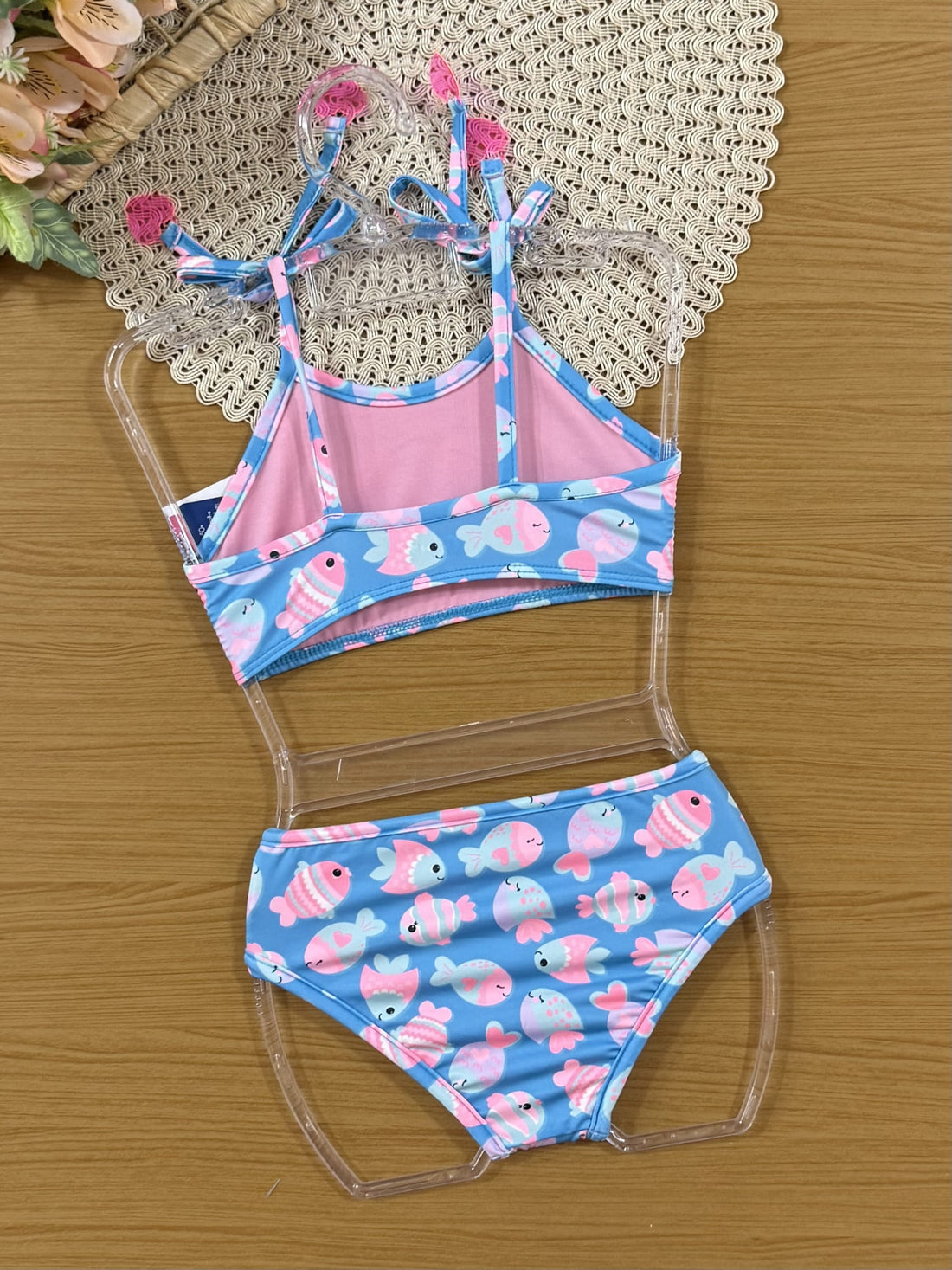 Biquíni Infantil Cinti Verão Azul Peixinhos