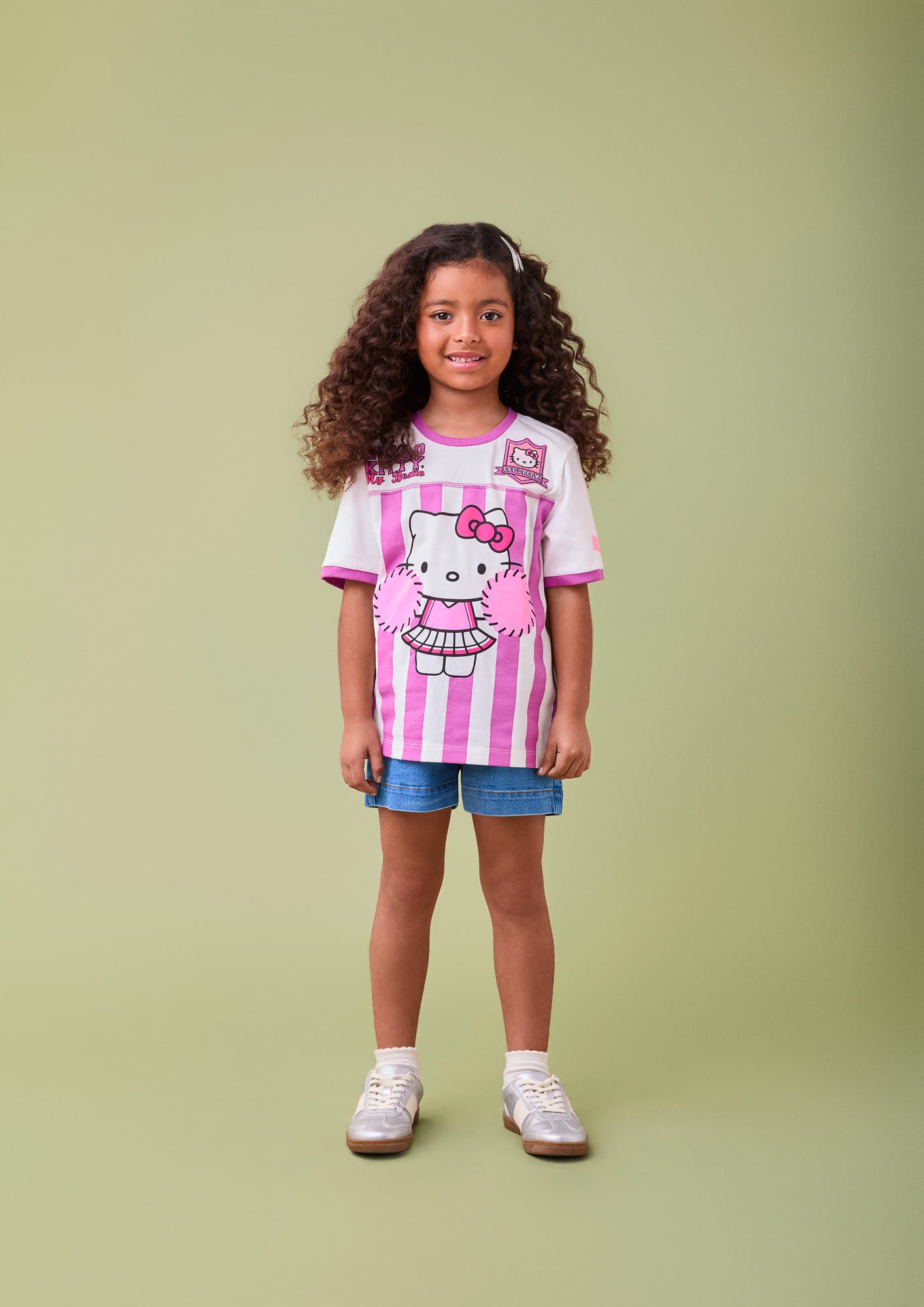 Blusa Infantil Momi Lilás Hello Kitty Lider de Torcida