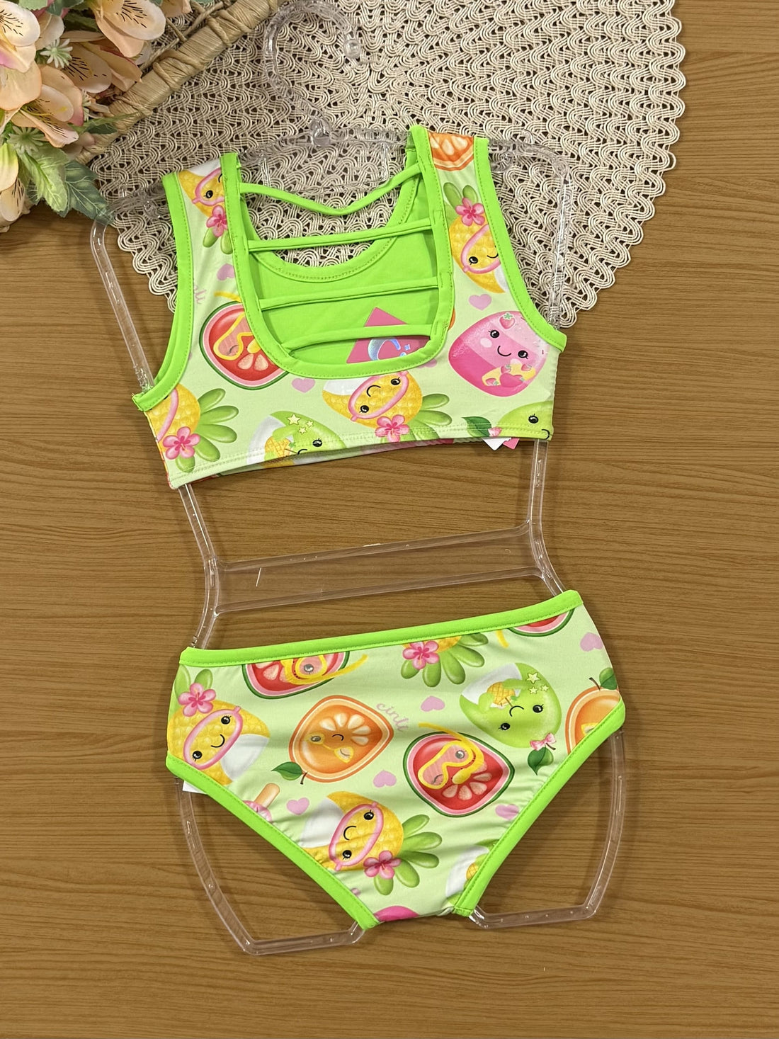 Biquíni Infantil Cinti Verão Verde Frutinhas