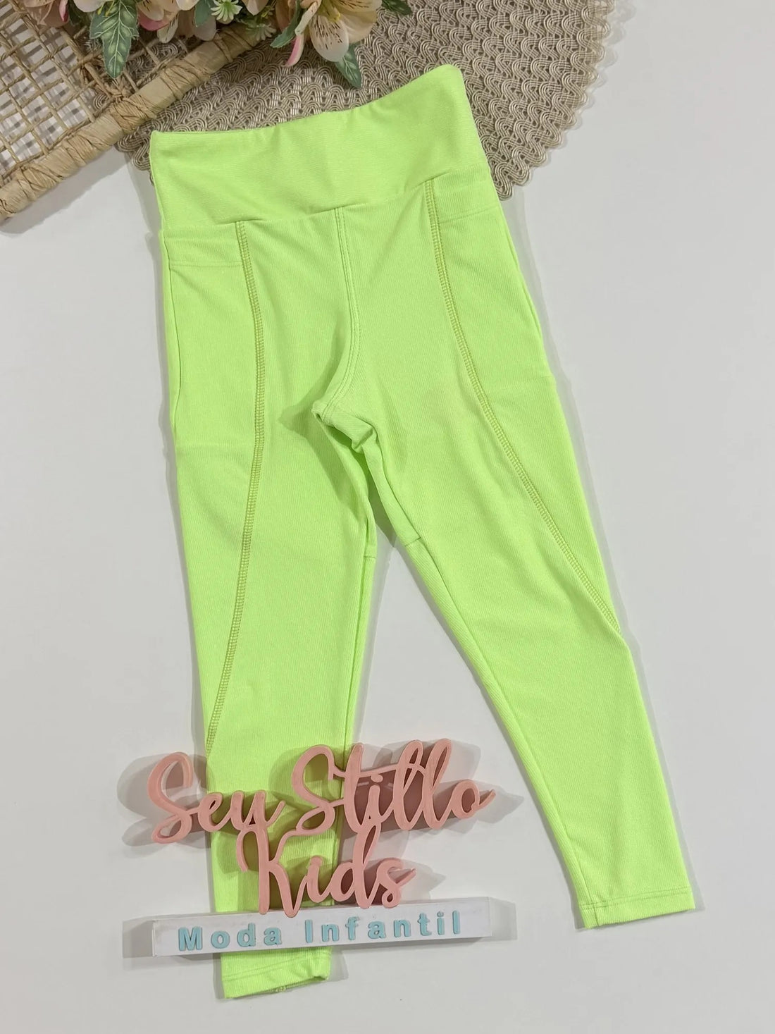 Calça Legging Infantil Siri Kids Sport Juliana Verde Neon 42670