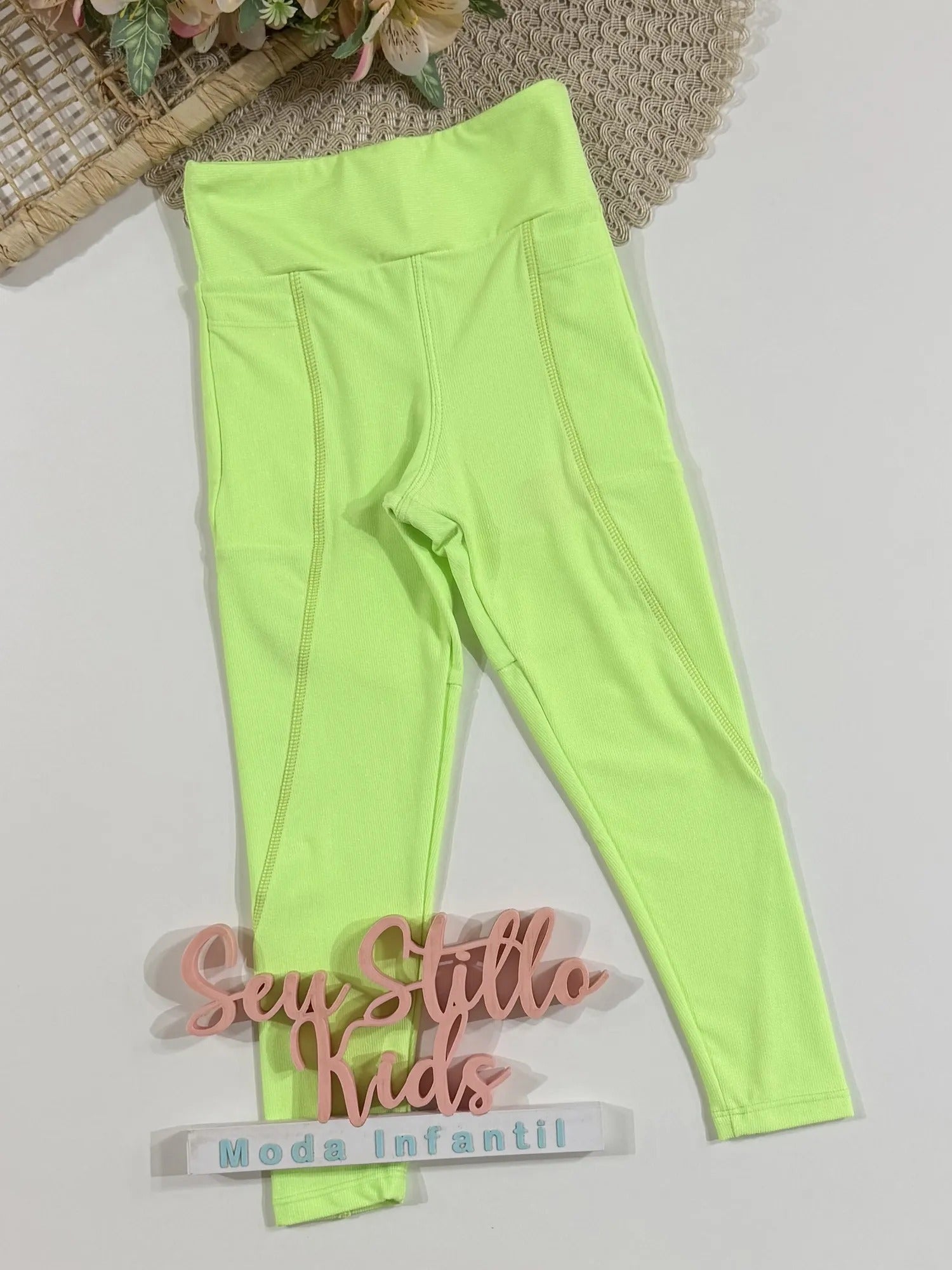 Calça Legging Infantil Siri Kids Sport Juliana Verde Neon 42670