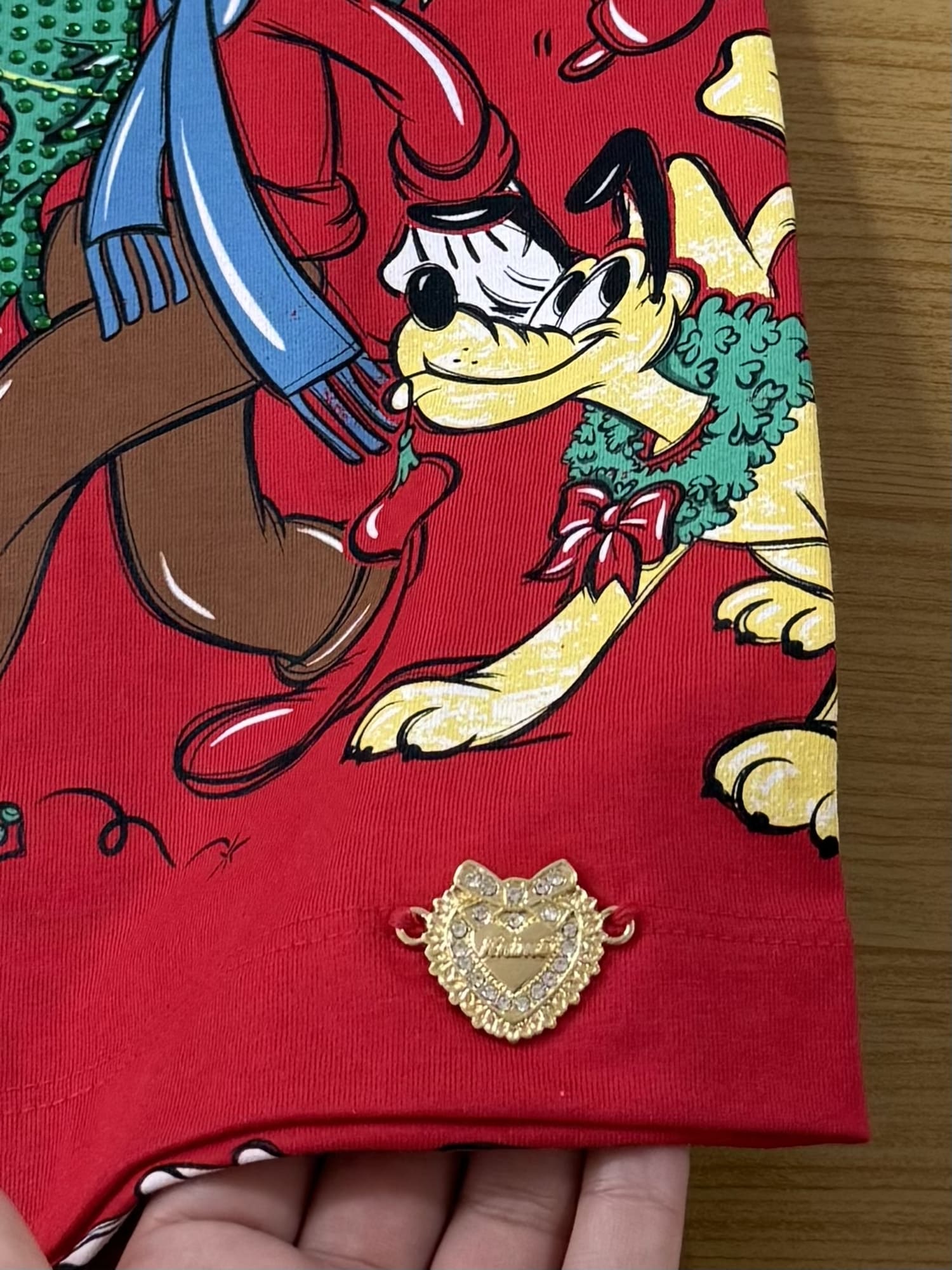 Blusa Infantil Animê Verão Vermelho Mickey e Amigos Natal Disney