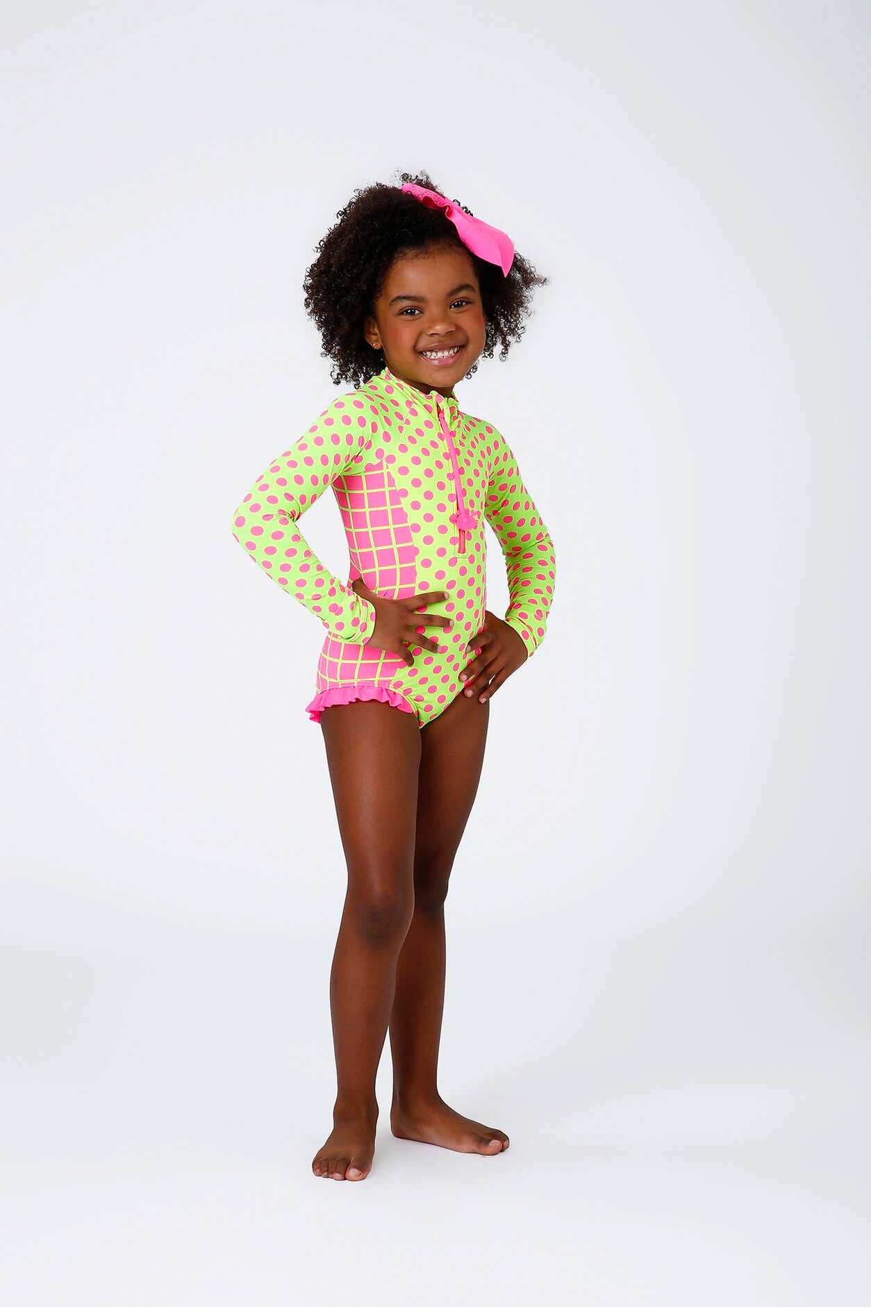 Maiô Infantil Siri Kids Cropped Manga Longa Verde Larissa Turtle 43268