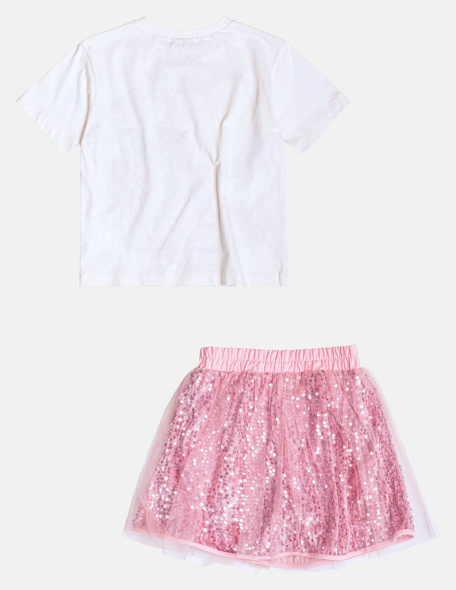 Conjunto Infantil Momi Inverno com Saia Rosa e Blusa Rapunzel Disney