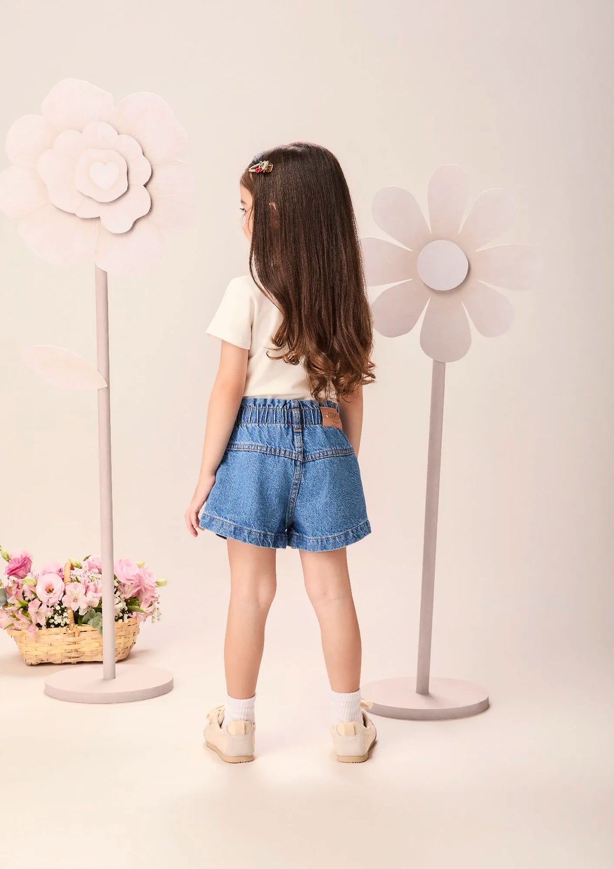 Blusa Infantil Menina Momi Branca Caranguejo Strass