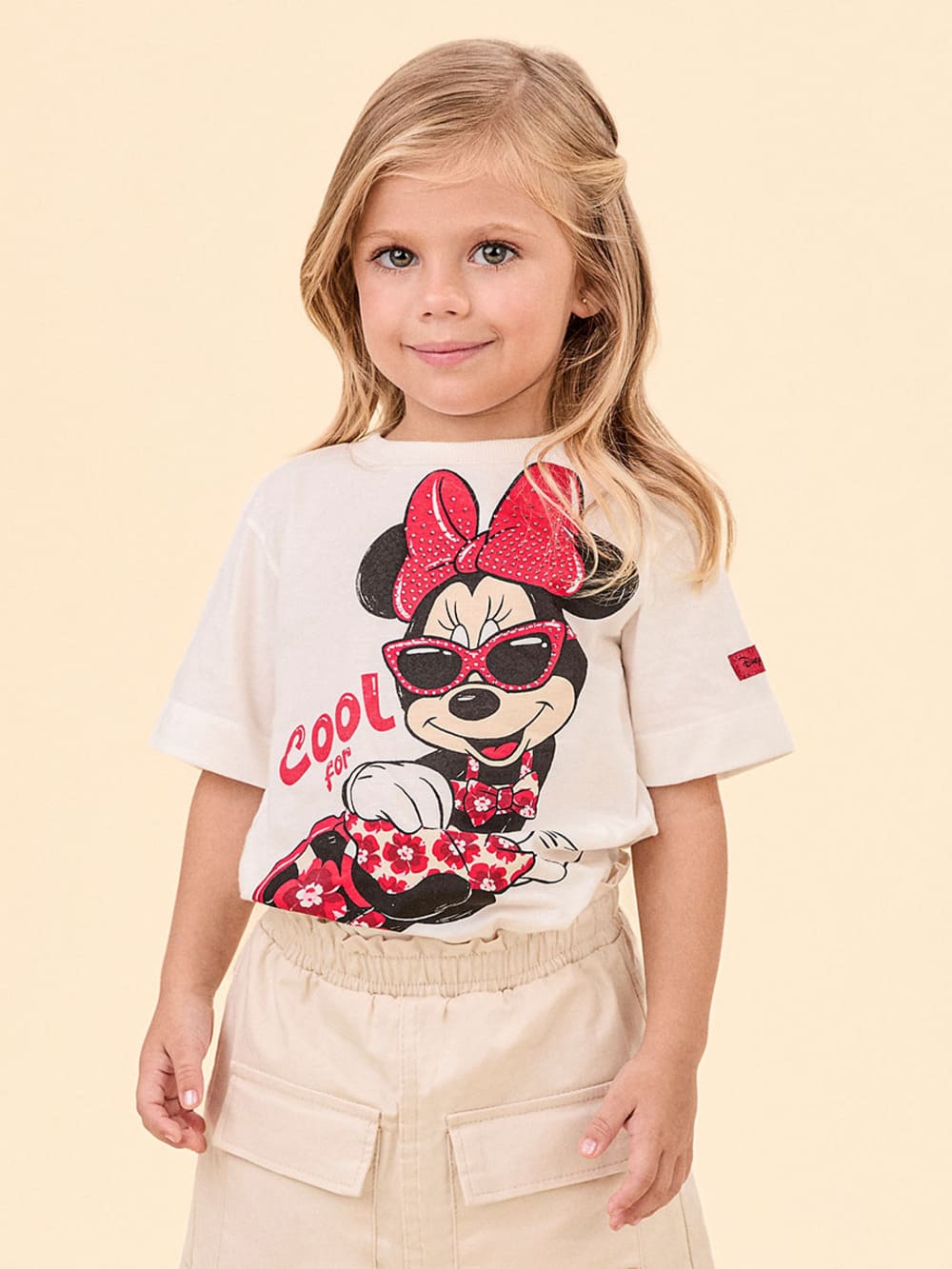 Blusa Infantil Animê Verão Minnie Vermelha Disney