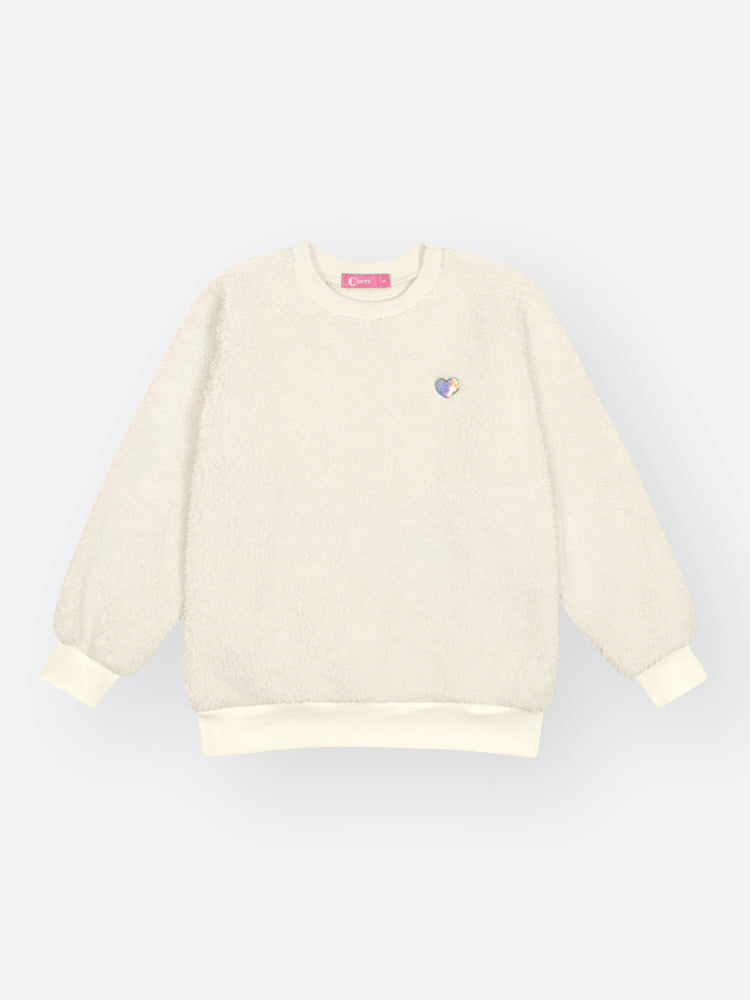 Casaco Infantil Cinti Inverno Off White Peluciado