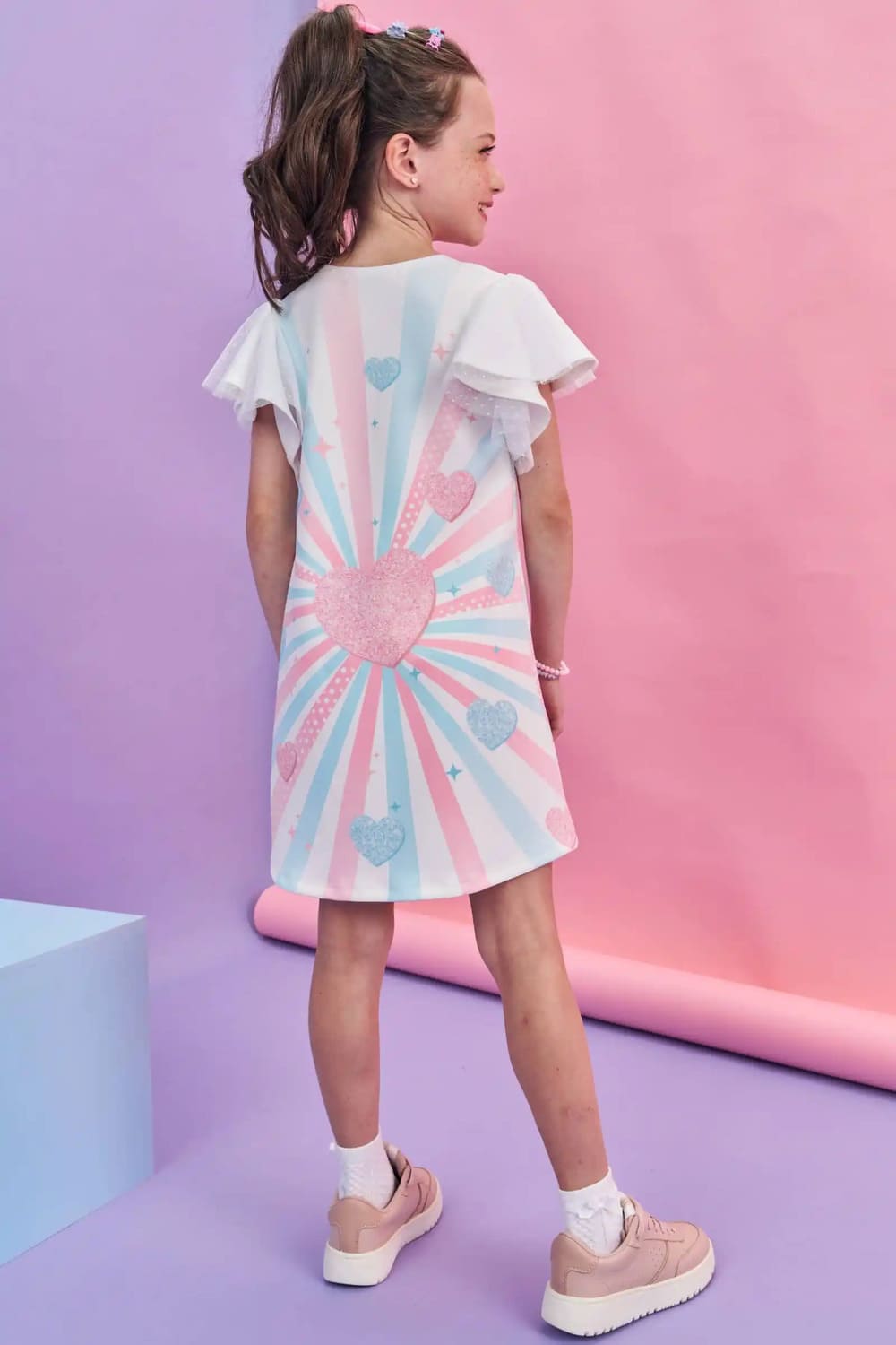 Vestido Infantil Kukie Verão Ursinha com Strass