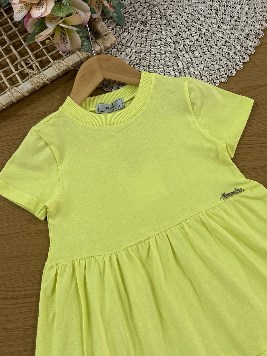 Vestido Infantil Bimbi Verão Verde
