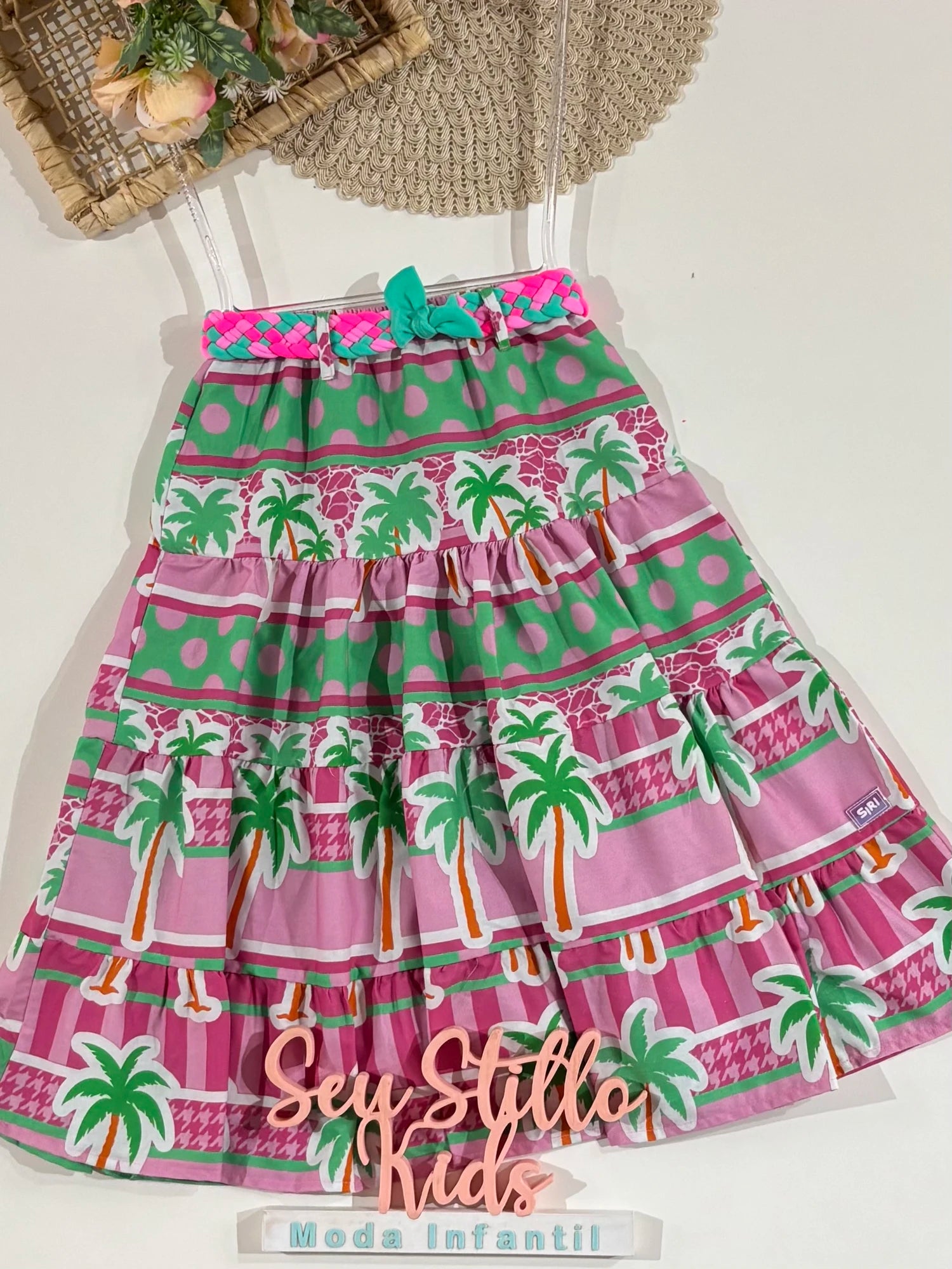 Saia Infantil Siri Kids Colorido Diana Tropicandy 43050