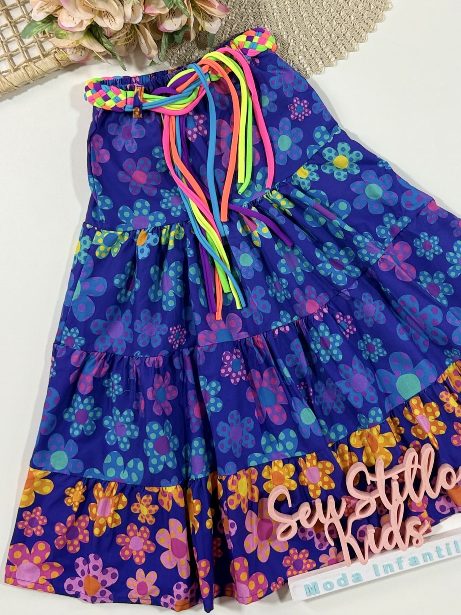 Saia Infantil Siri Kids Diana Est Jardim Colorido 40050