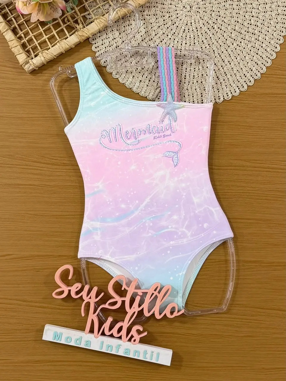 Maiô Infantil Menina Kukiê Lilás Mermaid