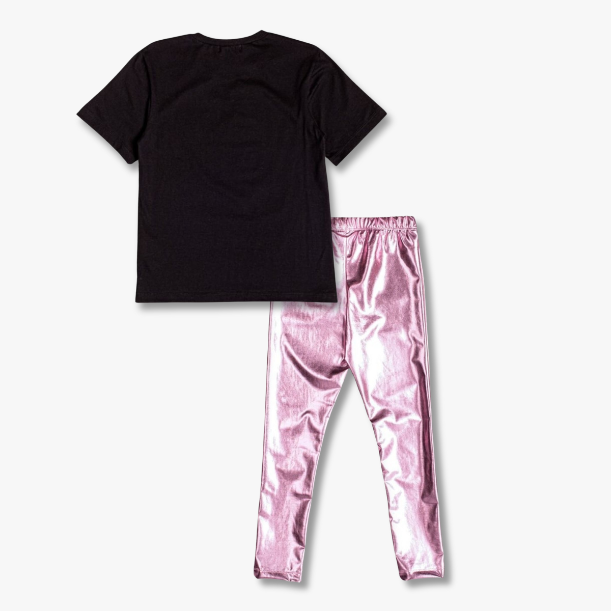 Conjunto Infantil Momi Inverno com Legging Rosa Metalizada e Blusa Daisy Disney