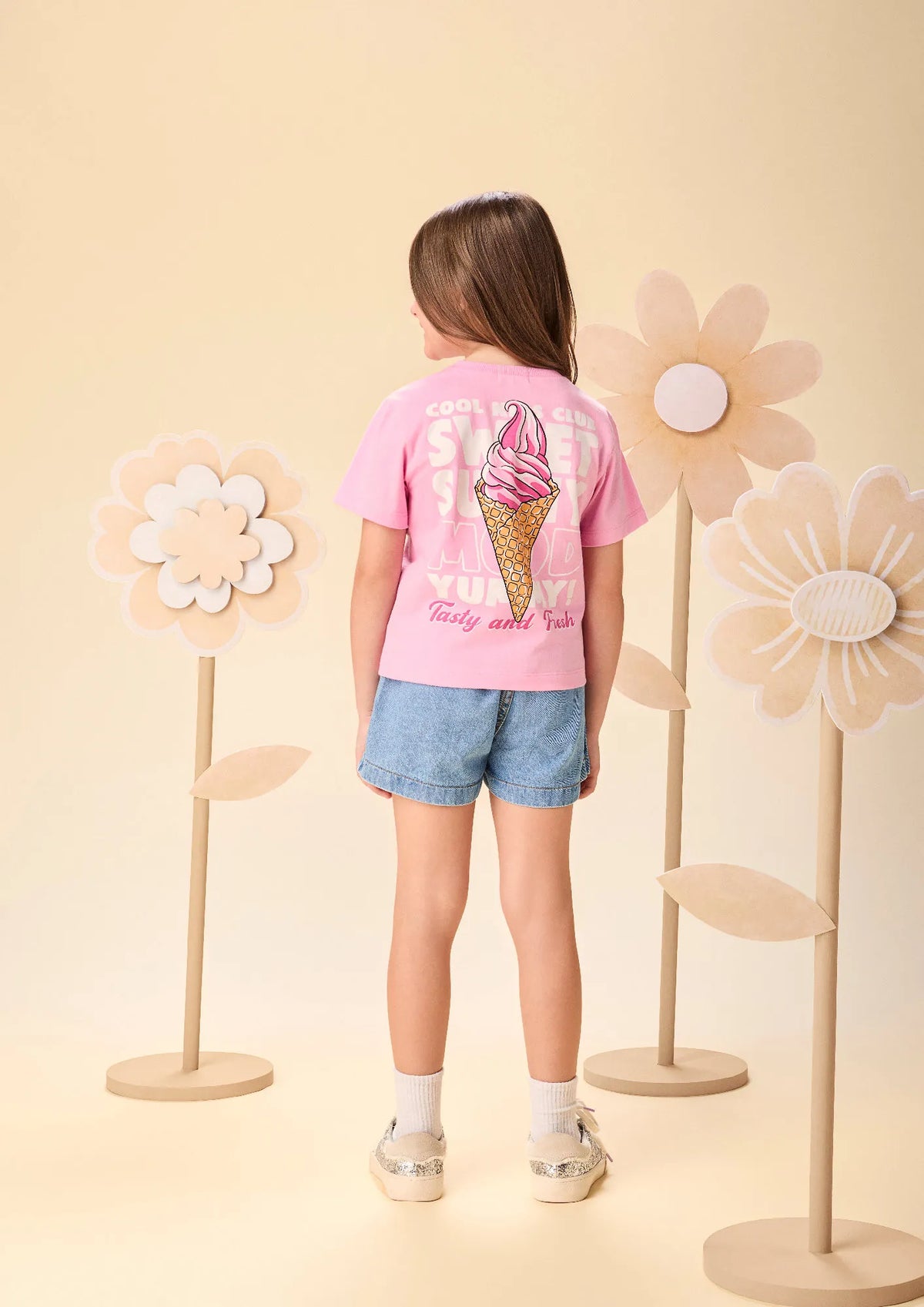 Blusa Infantil Menina Momi Rosa Summer Strass